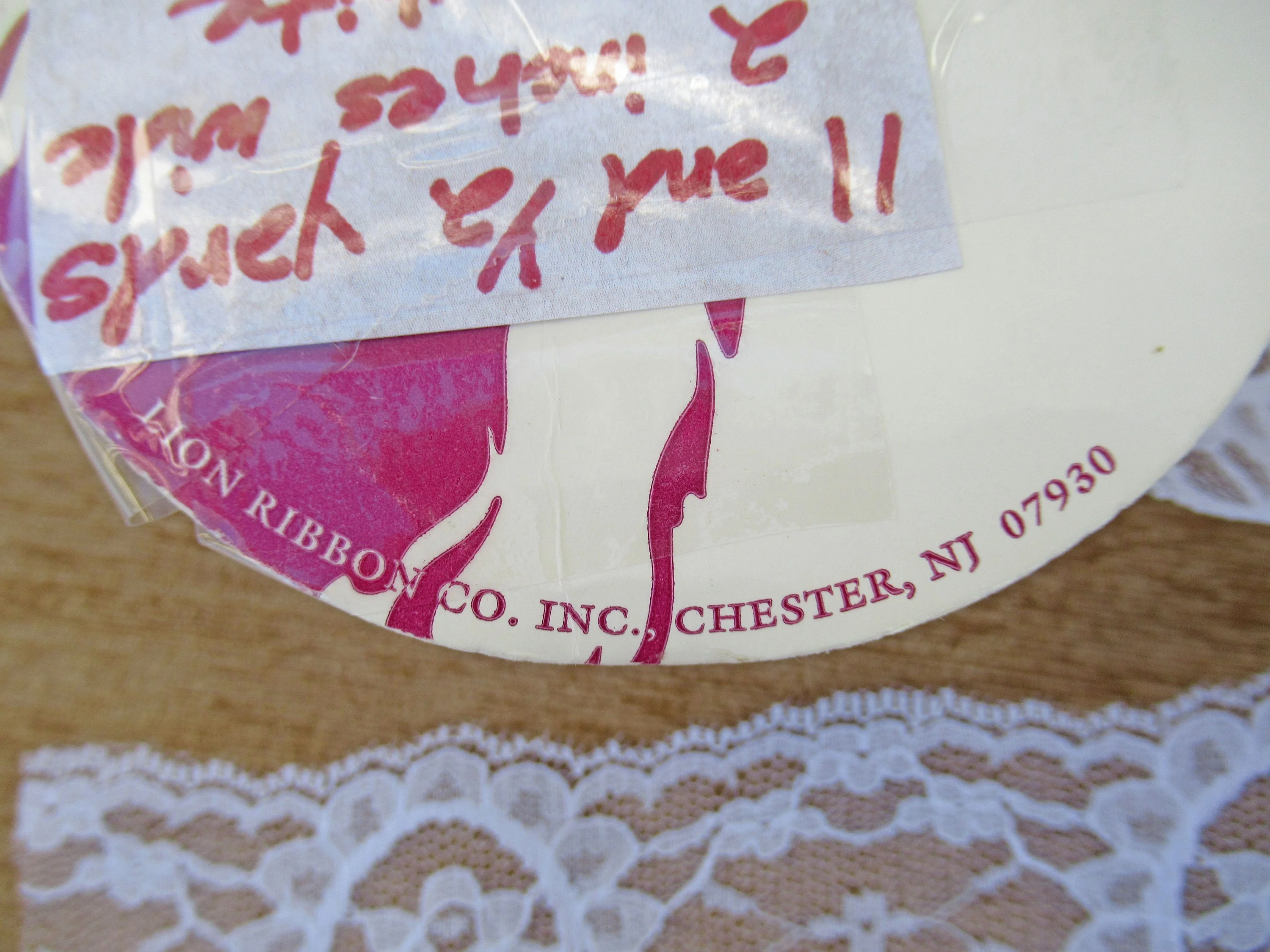 11. 5 Yards Sheer Lace 2 and 3/8 Inch Wide Floral Sheer Polyester Lion Ribbon Company White Uncut Piece Original Paper Roll Made In Usa - Image 5