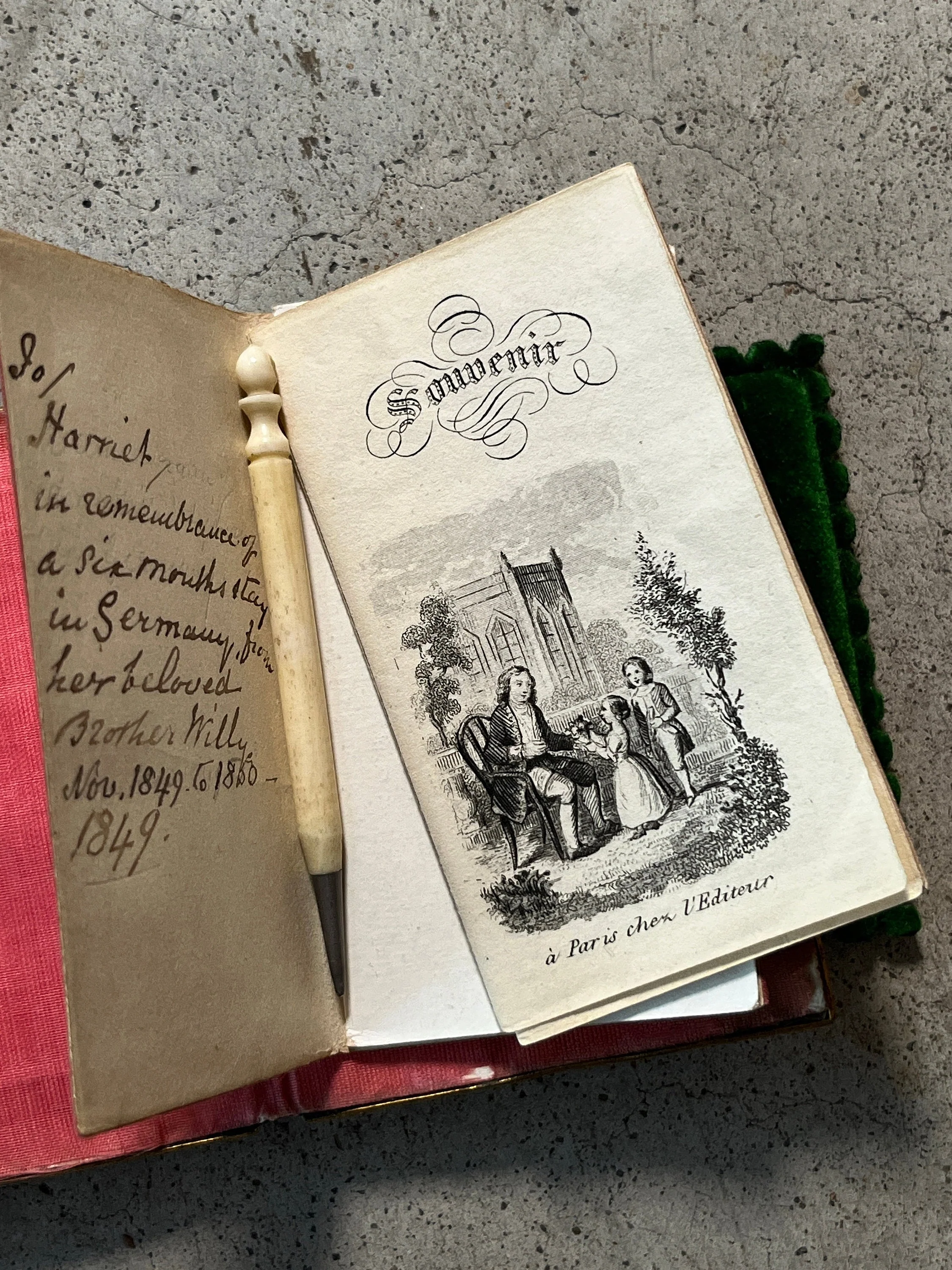1849 Enamel Aide-Memoire Notebook Victorian Victorian Antique Grand Tour Gift - Image 4