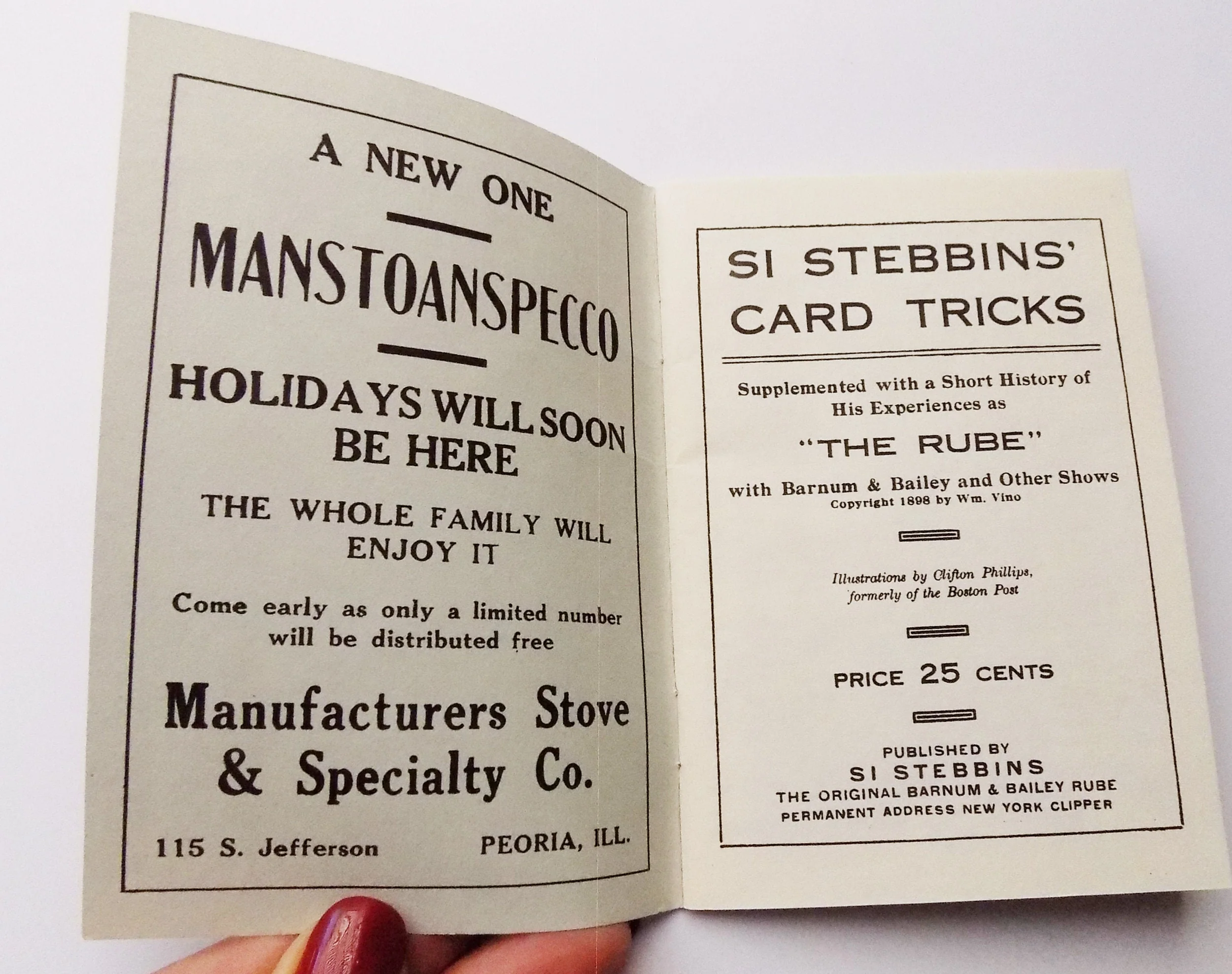 1898 Si Stebbins Card Tricks and The Way He Performs Them by Donmeyer Garden Co - Image 3