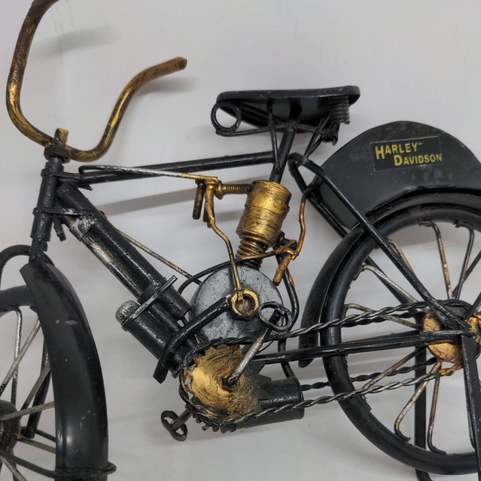 1903 Motorcycle Replica Metal Sculpture - Collectible by Harley Davidson - Image 9