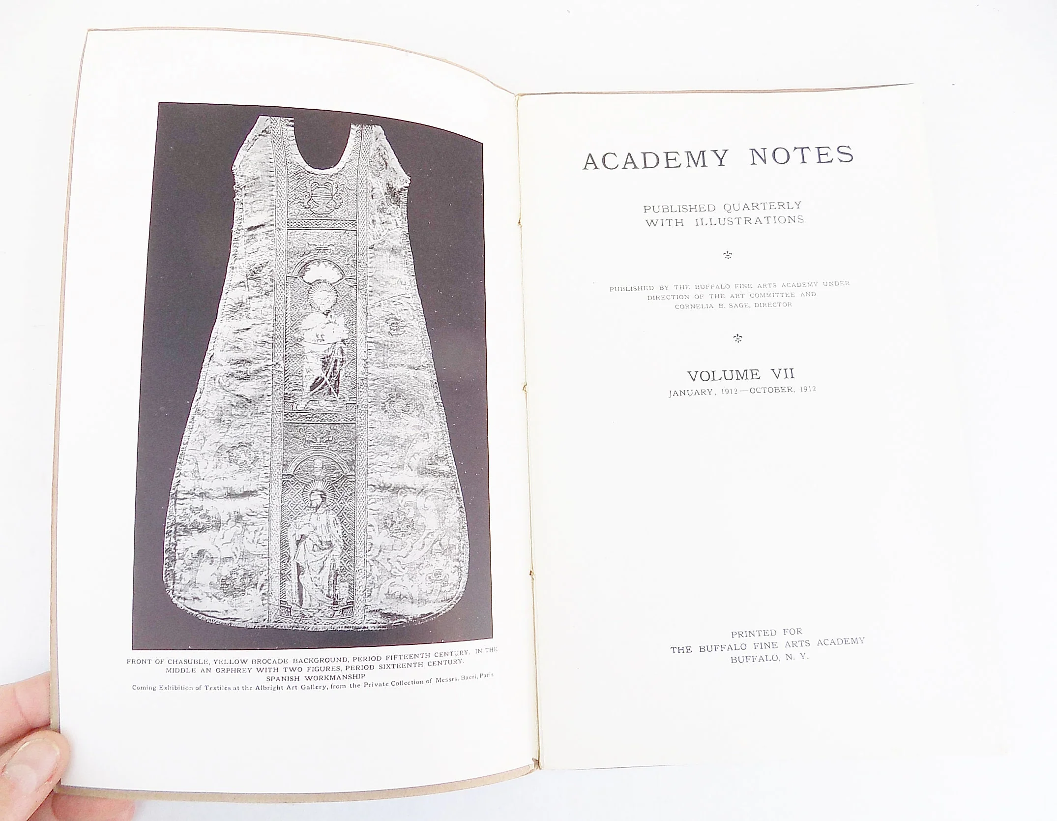 1912 Oct. Edition of "academy Notes" From The Buffalo Fine Arts Academy ( Later The Albright Knox Art Gallery) Buffalo New York Original - Image 2