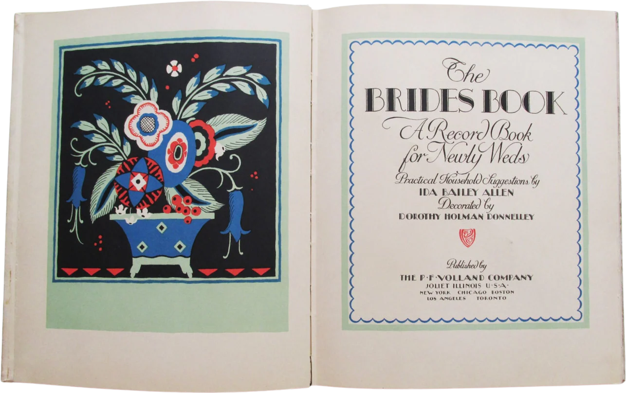 1936 Bride Book From Buffalo Ny Published In 1926 with Practical Household Suggestionss