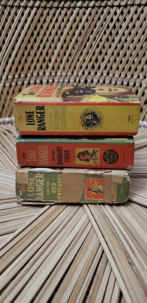 1939 The Lone Ranger Better Little Books Lone Ranger and The Black Shirt Highwayman Lone Ranger On The Barbary Coast - Image 4
