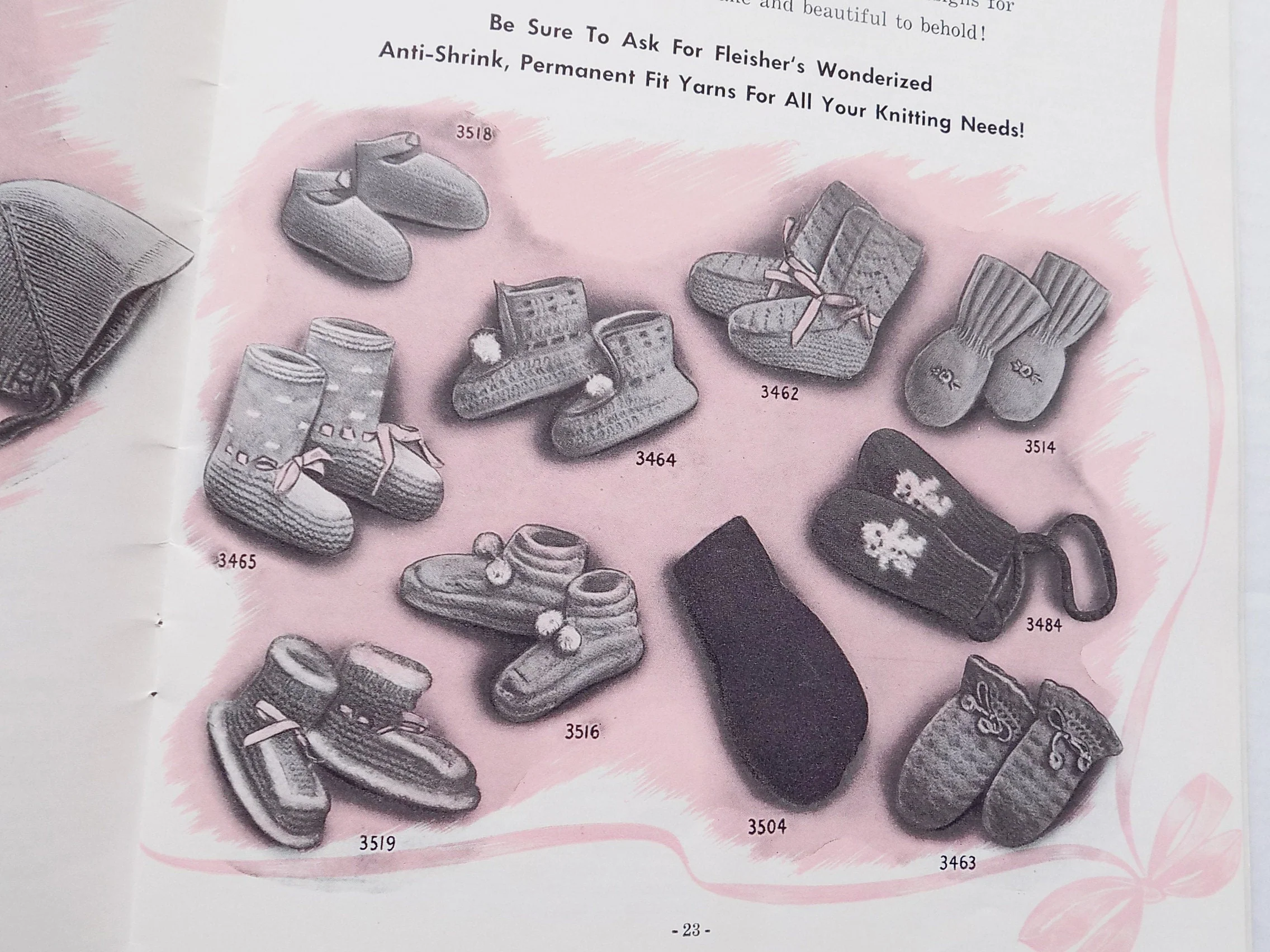 1945 1950 Baby Hand Knitting Pattern Books Four Books As One Set 122 Pages Total Minor Wear Infants To Four Years Old Soft Cover - Image 3