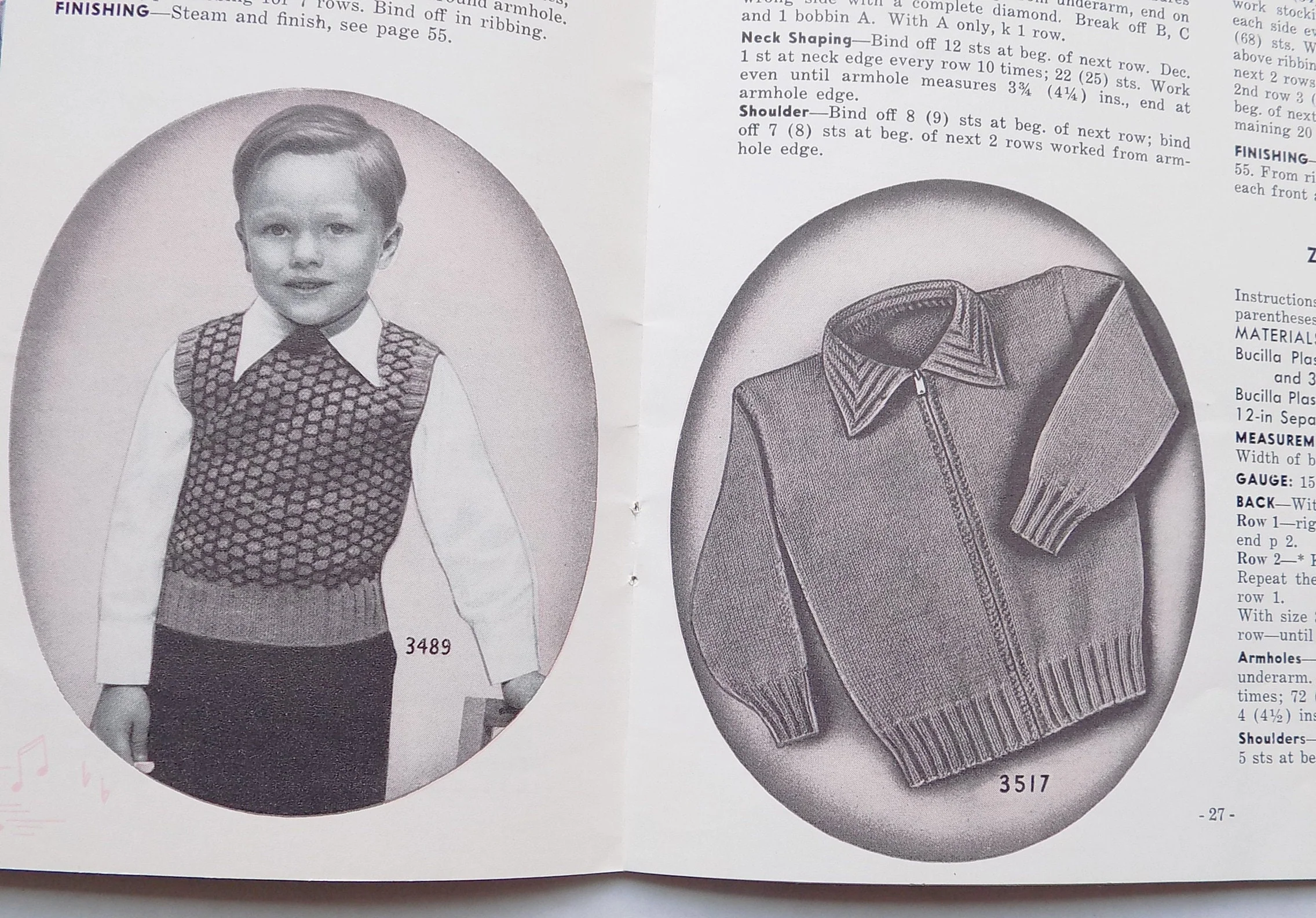 1945 1950 Baby Hand Knitting Pattern Books Four Books As One Set 122 Pages Total Minor Wear Infants To Four Years Old Soft Cover - Image 7