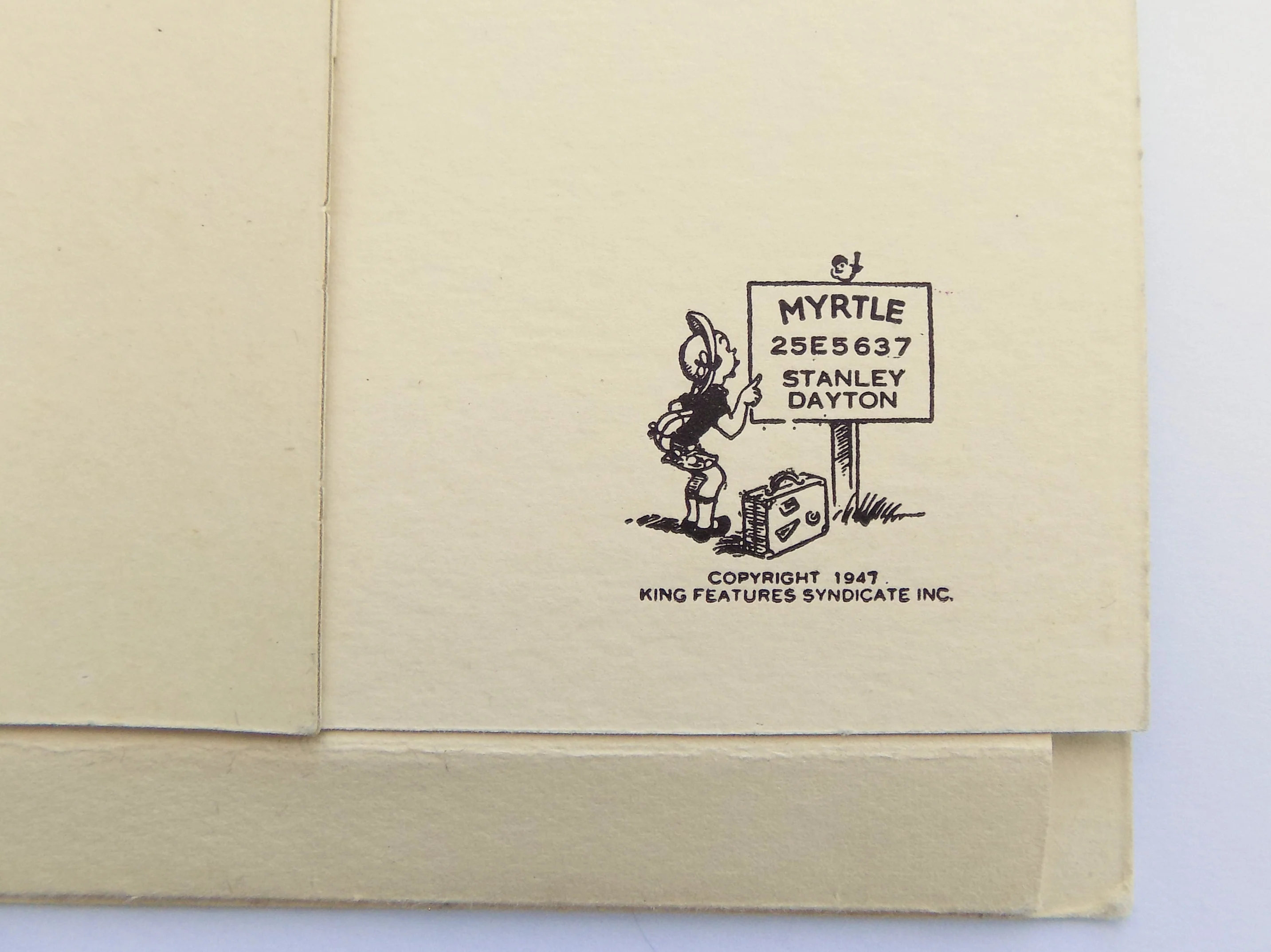1947 Myrtle Three Dimensional Stand Up Fuzzy Easter Greeting Card Unused Novelty Stanley Dayton - Image 2