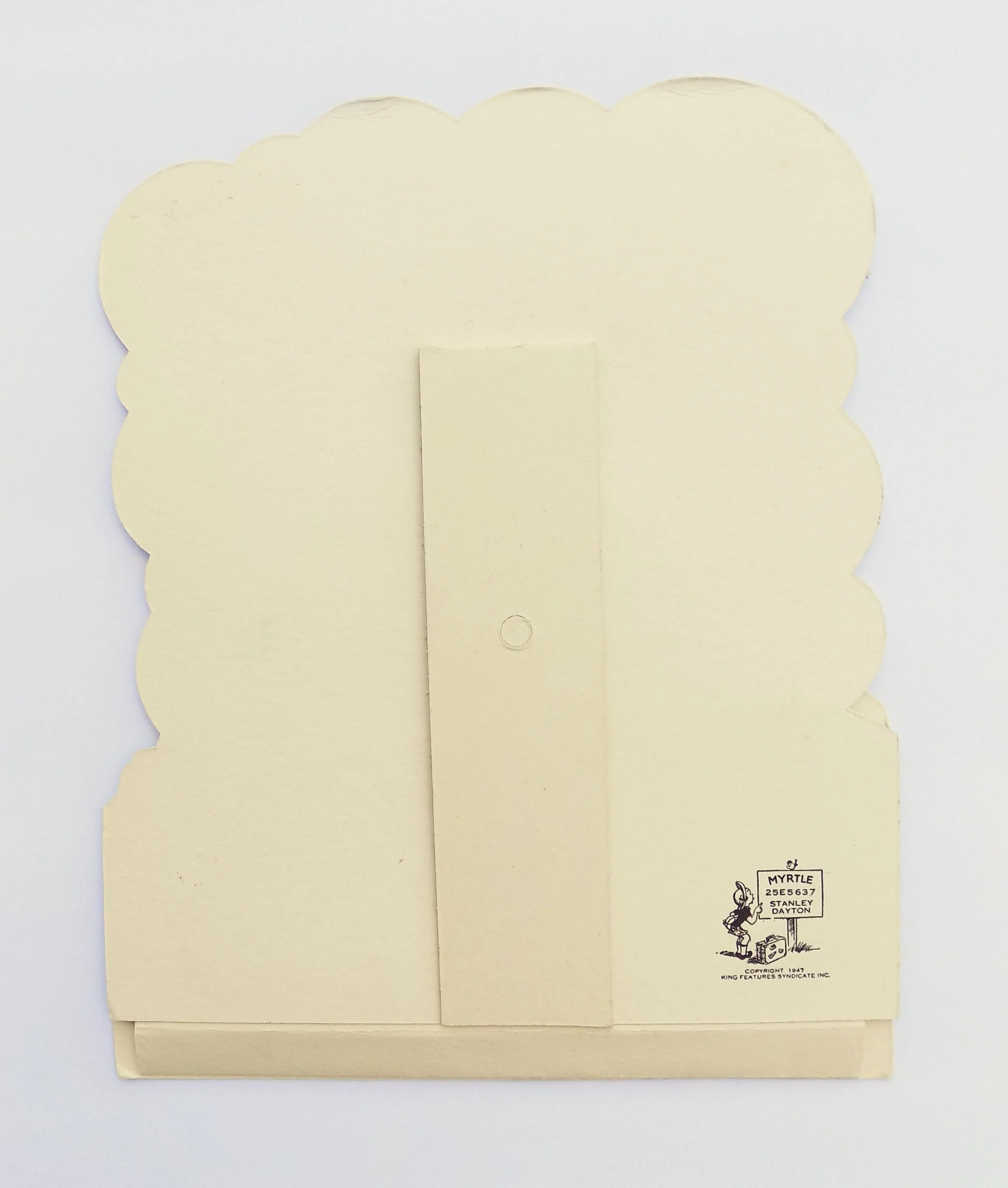 1947 Myrtle Three Dimensional Stand Up Fuzzy Easter Greeting Card Unused Novelty Stanley Dayton - Image 4