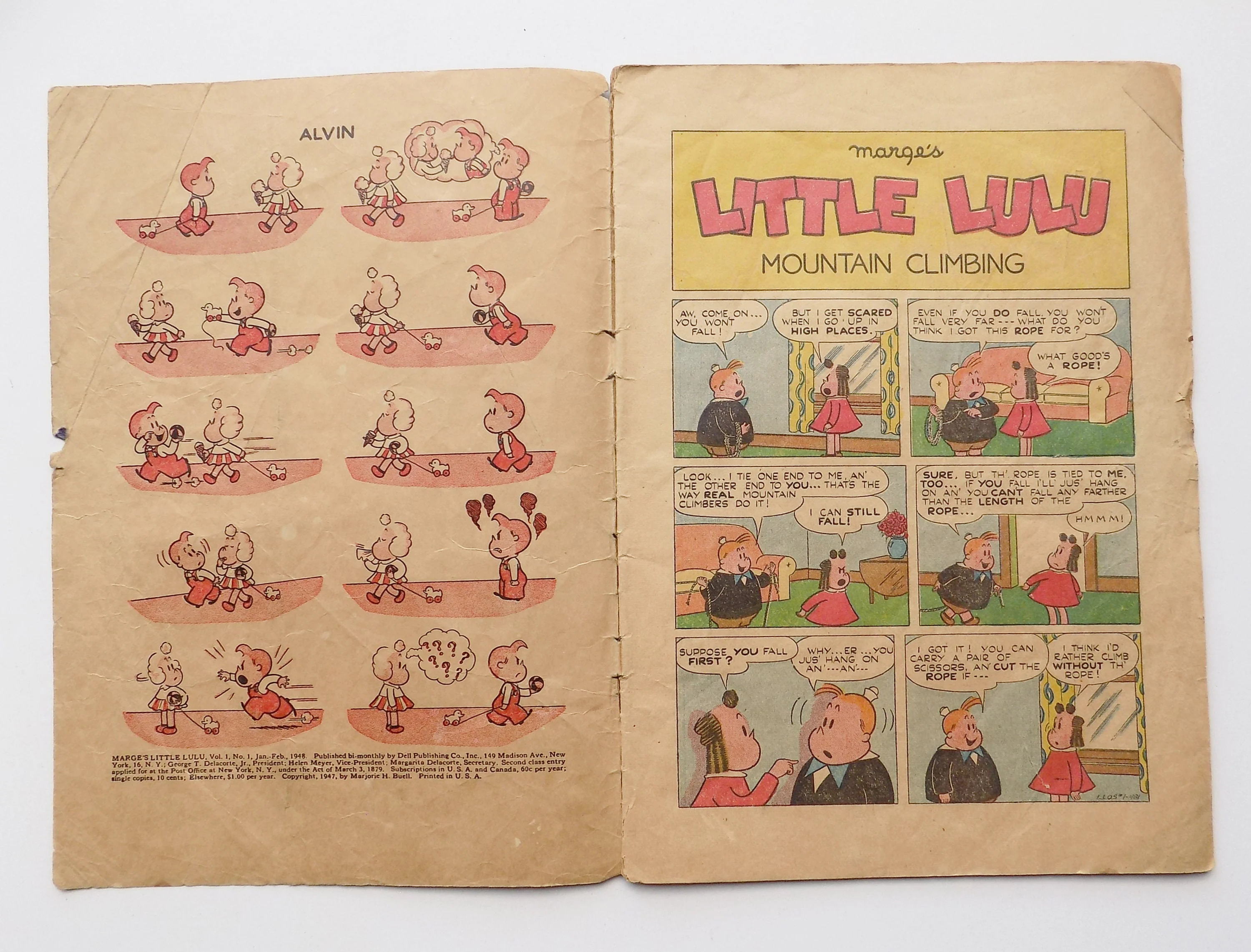 1948 Little Lulu Comic Book Rare Fair Condition No Advertising! Dell Marge's Little Lulu Jan - Feb 1948 Tubby - Image 3