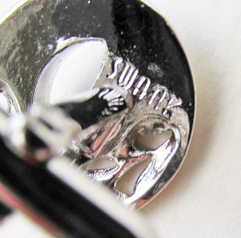 1950 60s Atomic Era Swank Chrome Cufflinks with Texture and Cut Outs Wedding Red Carpet Brutalist - Image 5