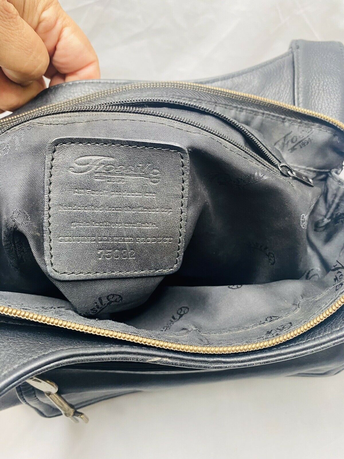 1954 Fossil 75082 The American Classic Shoulder Large Black Soft Leather Handbag by Fossil - Image 10
