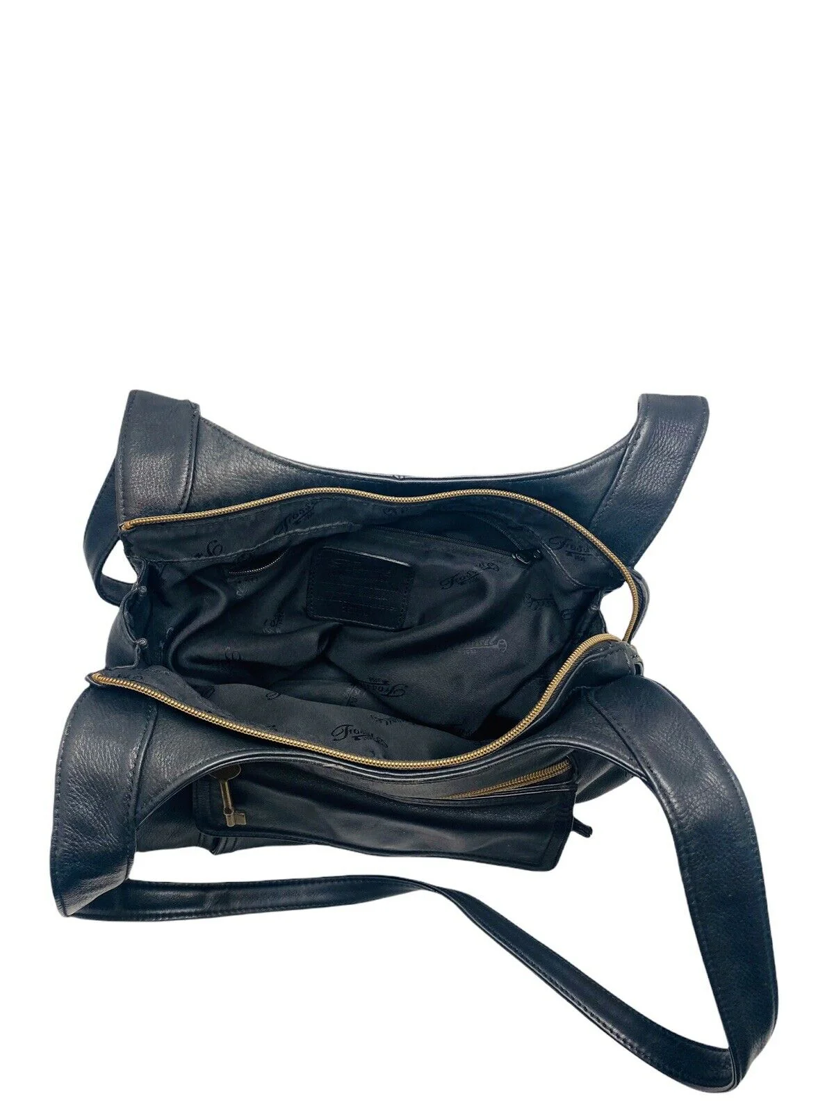 1954 Fossil 75082 The American Classic Shoulder Large Black Soft Leather Handbag by Fossil - Image 4
