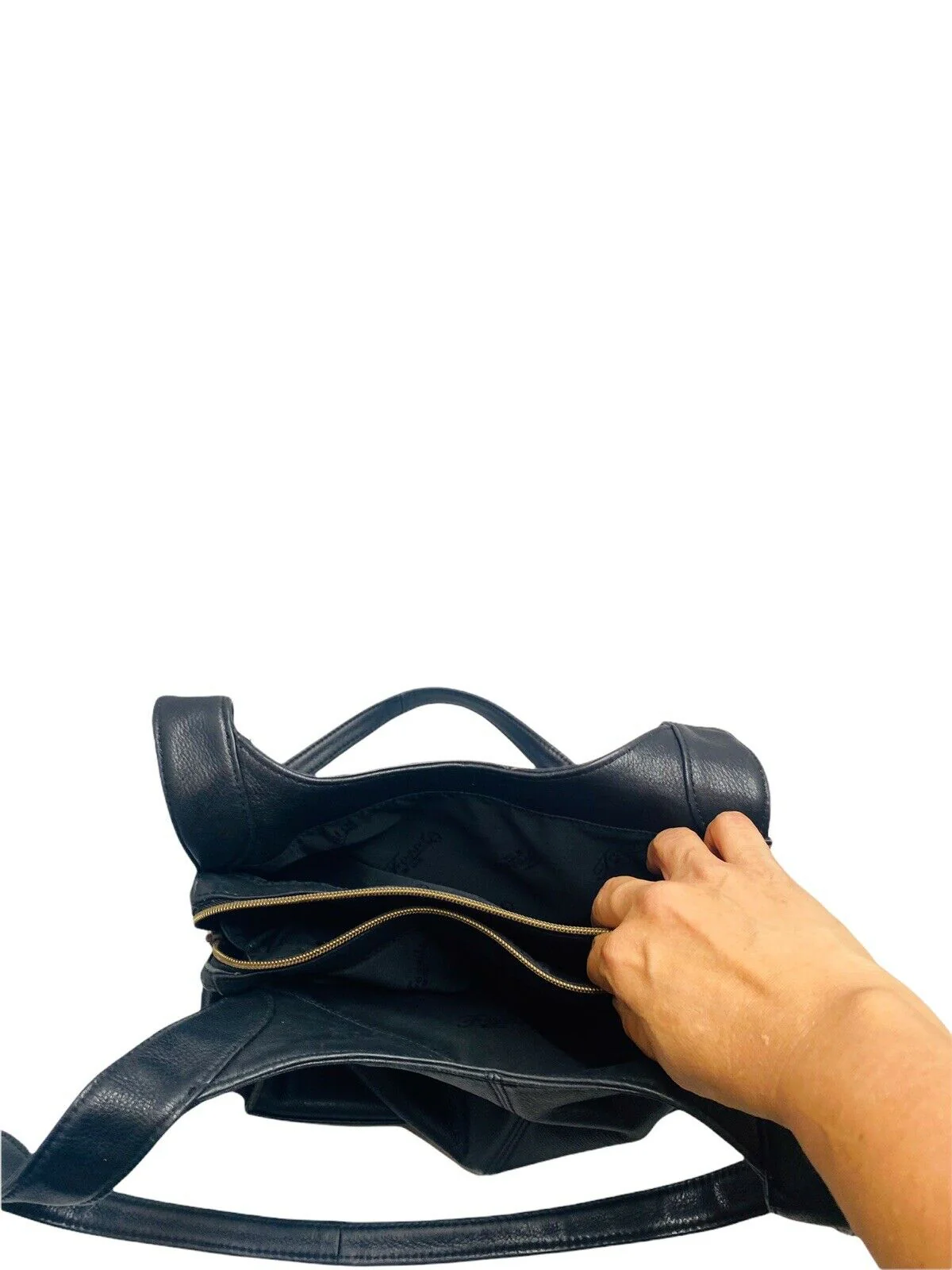 1954 Fossil 75082 The American Classic Shoulder Large Black Soft Leather Handbag by Fossil - Image 5
