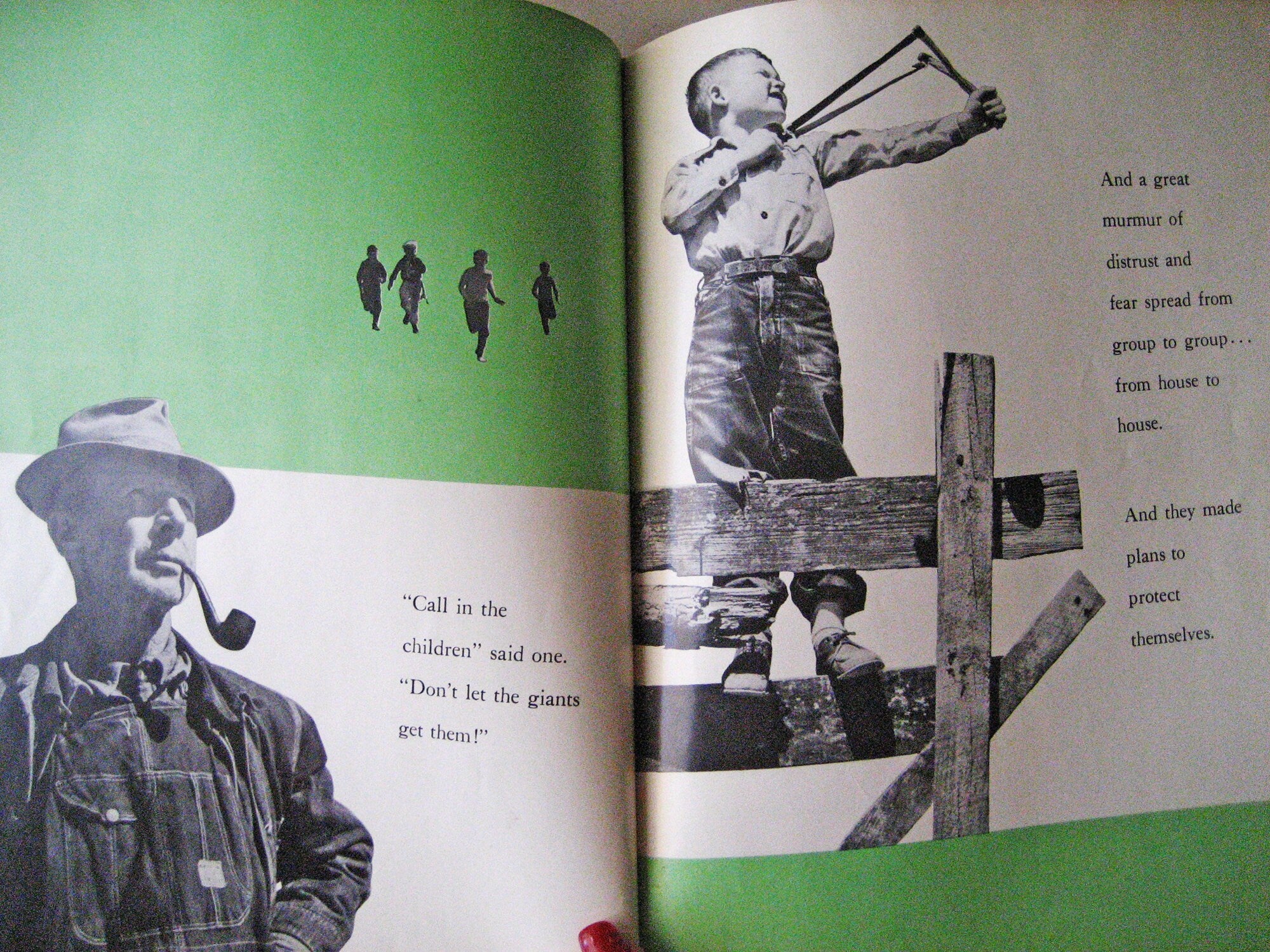 1954 Peter and The Twin Giants of Umptyville Children's Book Hardcover First Edition Photography Collage Carol Brown - Image 2