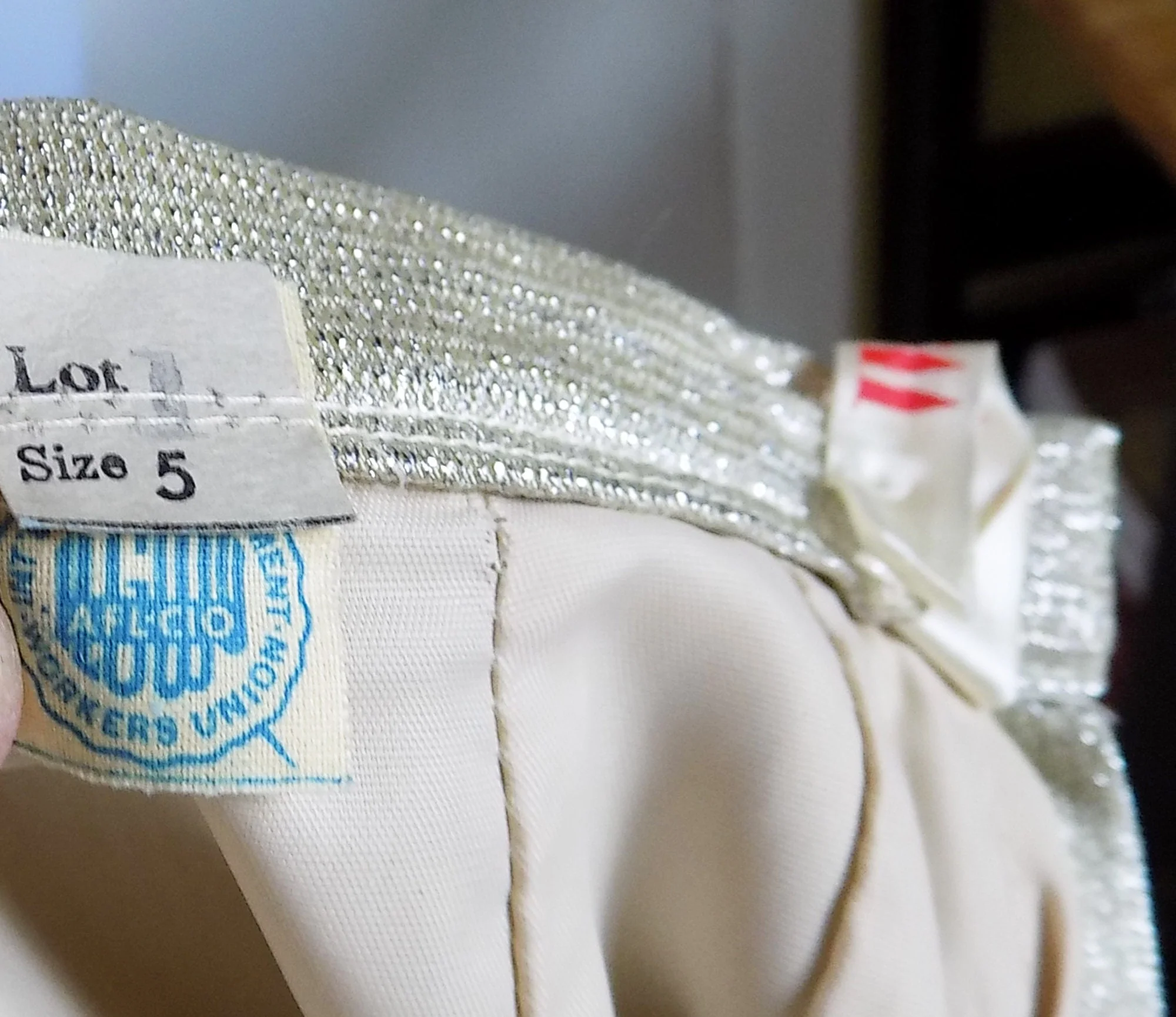 1955 66 Mod Oleg Cassini Style Double Breasted Two Piece Silver Thread Suit by Wippette Sports Wear Metal Zipper by Wippette Sports Wear - Image 9