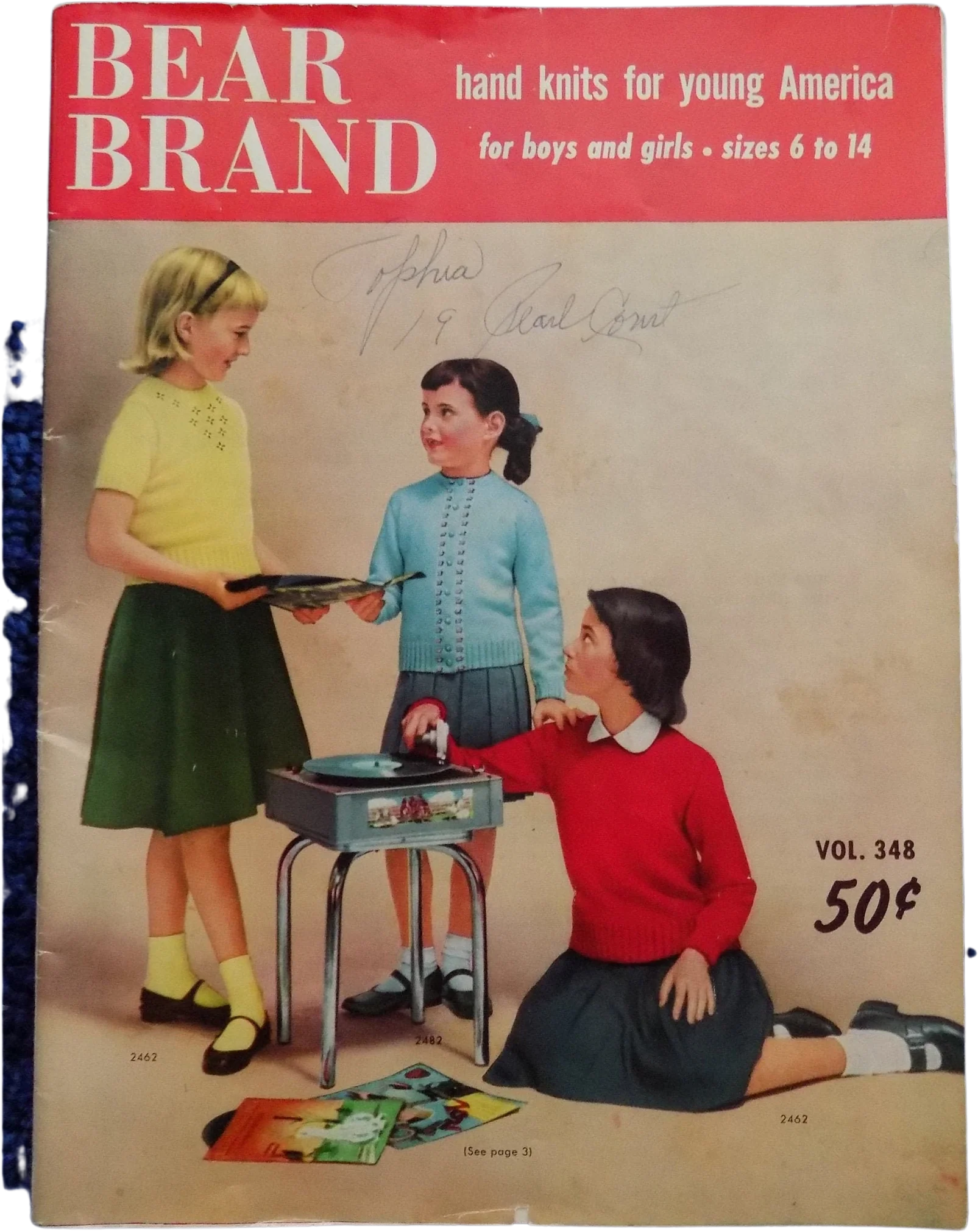 1955 Bear Brand Hand Knits for Young America for Boys and Girls S