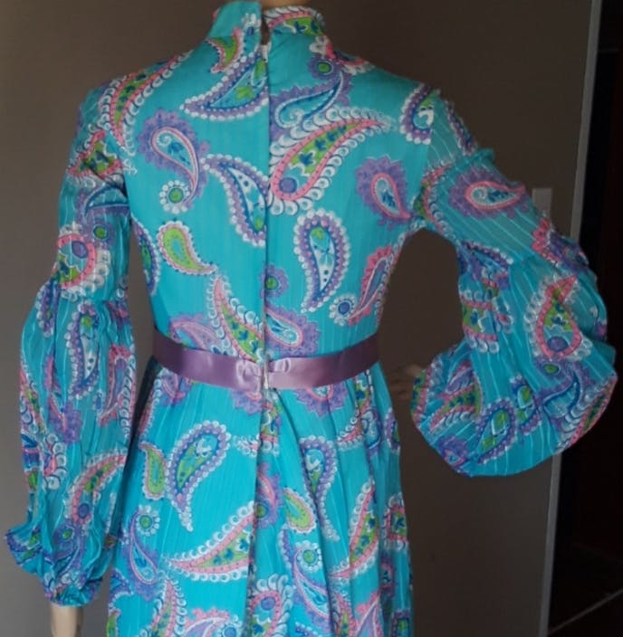60's Striking Paisley Jumpsuit - Image 4