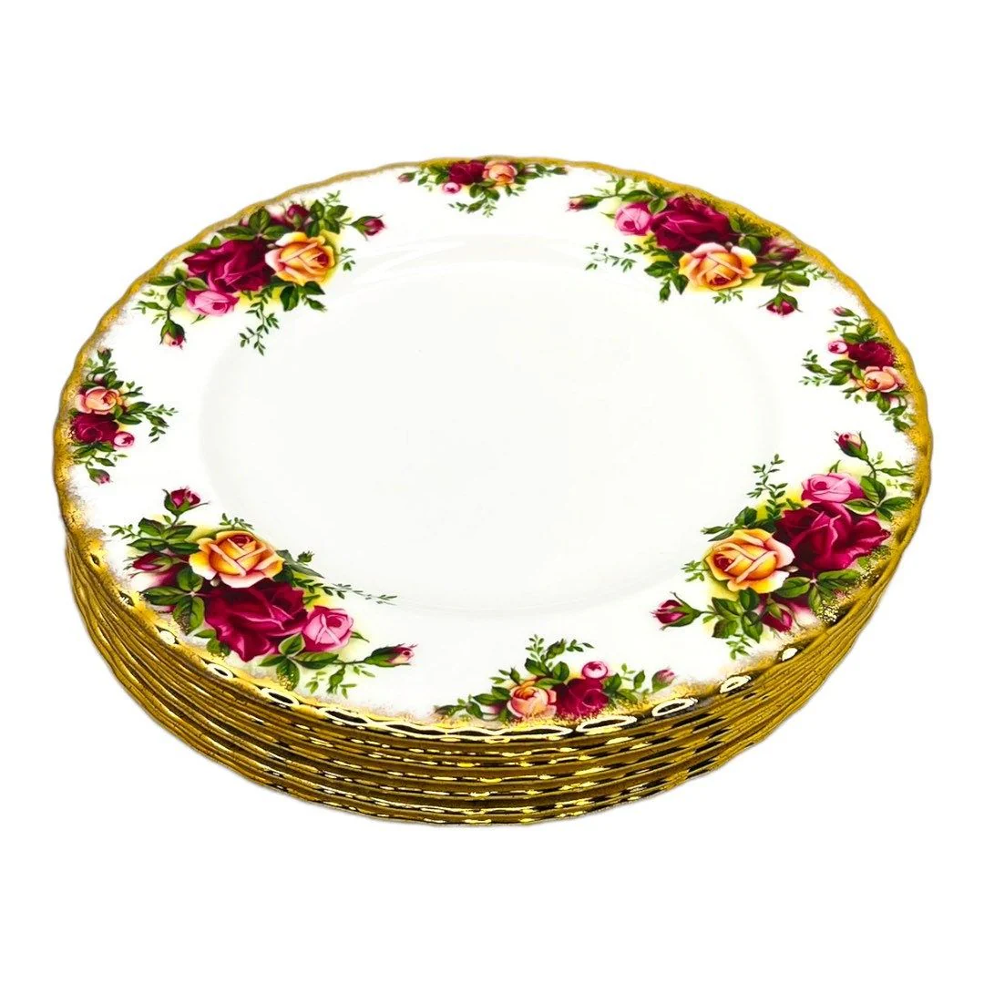 1962 Old Country Roses Bone China England Salad Plates (6) by Royal Albert LTD - Image 2