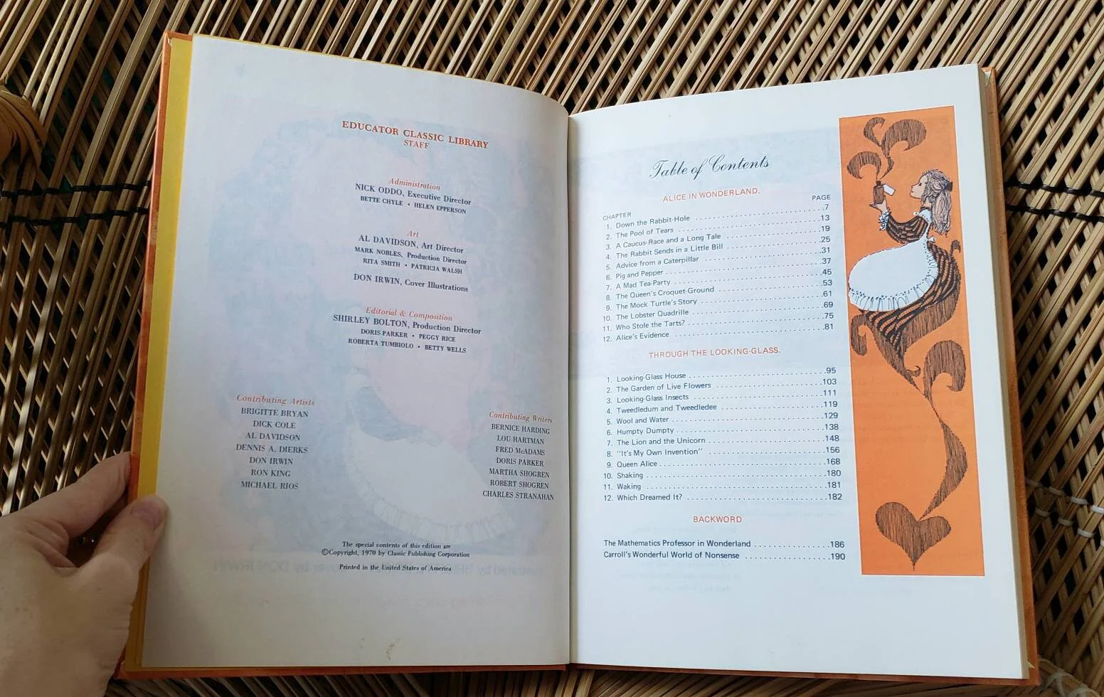 1970 Alice In Wonderland and Through The Looking Glass Educator Classic Library by Lewis Carroll - Image 3