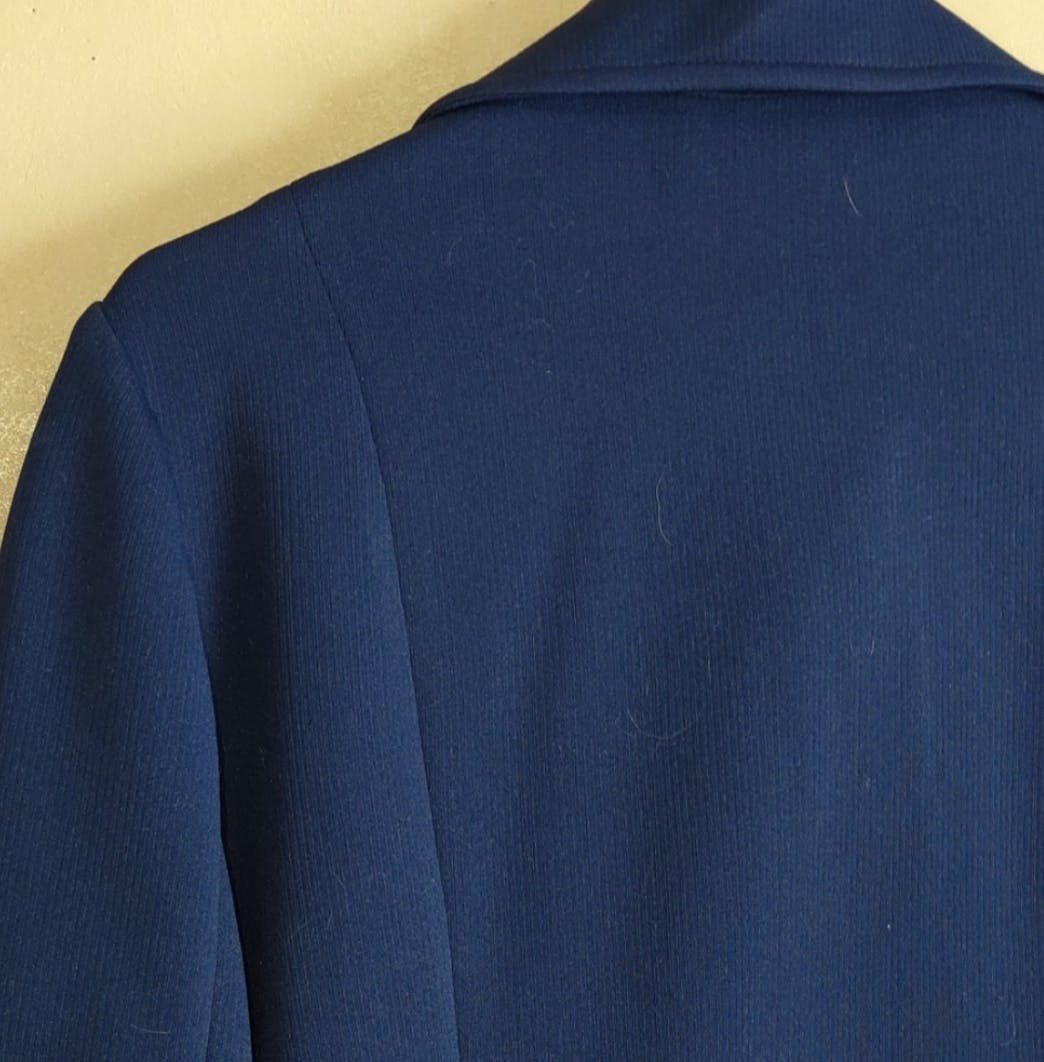 70’s Navy Blue Buttoned Jacket by Joe Frank Of Houston - Image 4