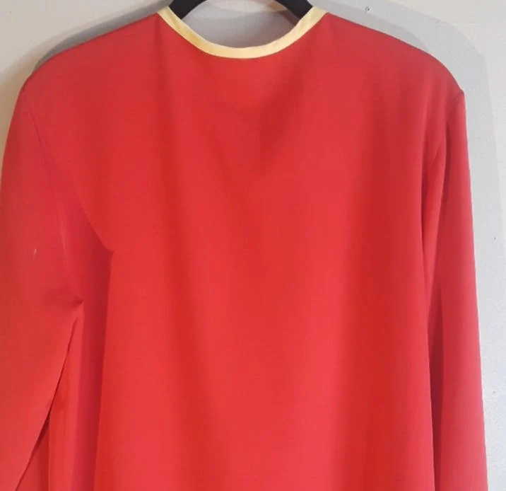 70's Striking Red Tunic by Josie By Natori - Image 5