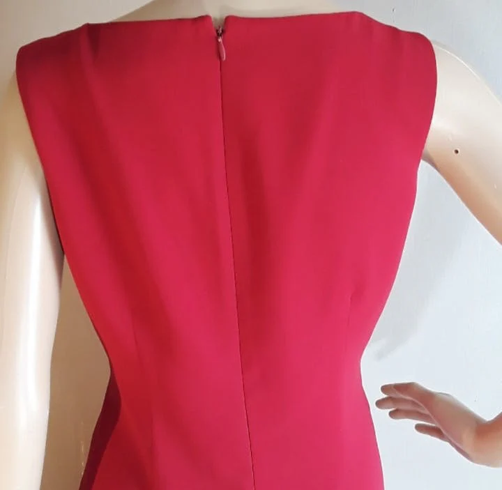 90's Fitted Red Dress by Kasper - Image 5
