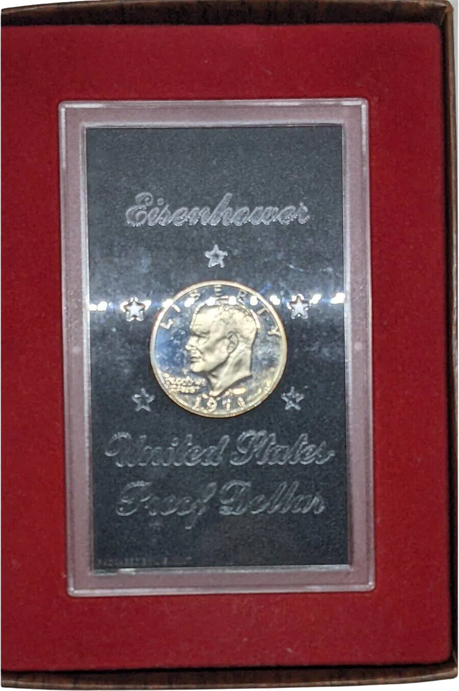 1971-S Eisenhower Gsa Proof Dollar In Case with Brown Box Coin Collectible