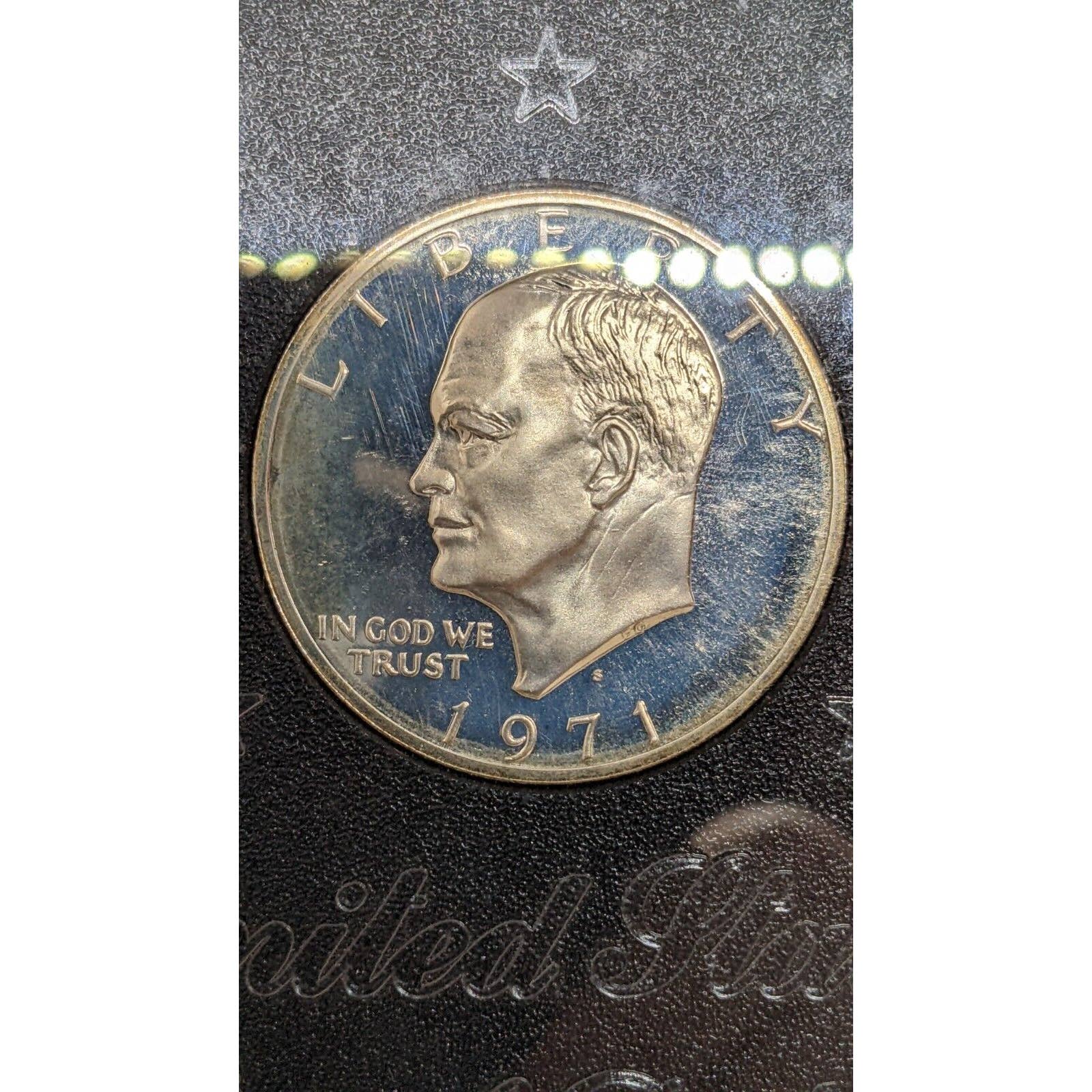 1971-S Eisenhower Gsa Proof Dollar In Case with Brown Box Coin Collectible - Image 2