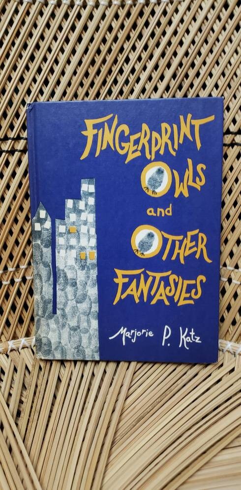 1972 Fingerprint Owls and Other Fantasies Vintage Fun Art Unique Children's Book by Marjorie P Katz - Image 2