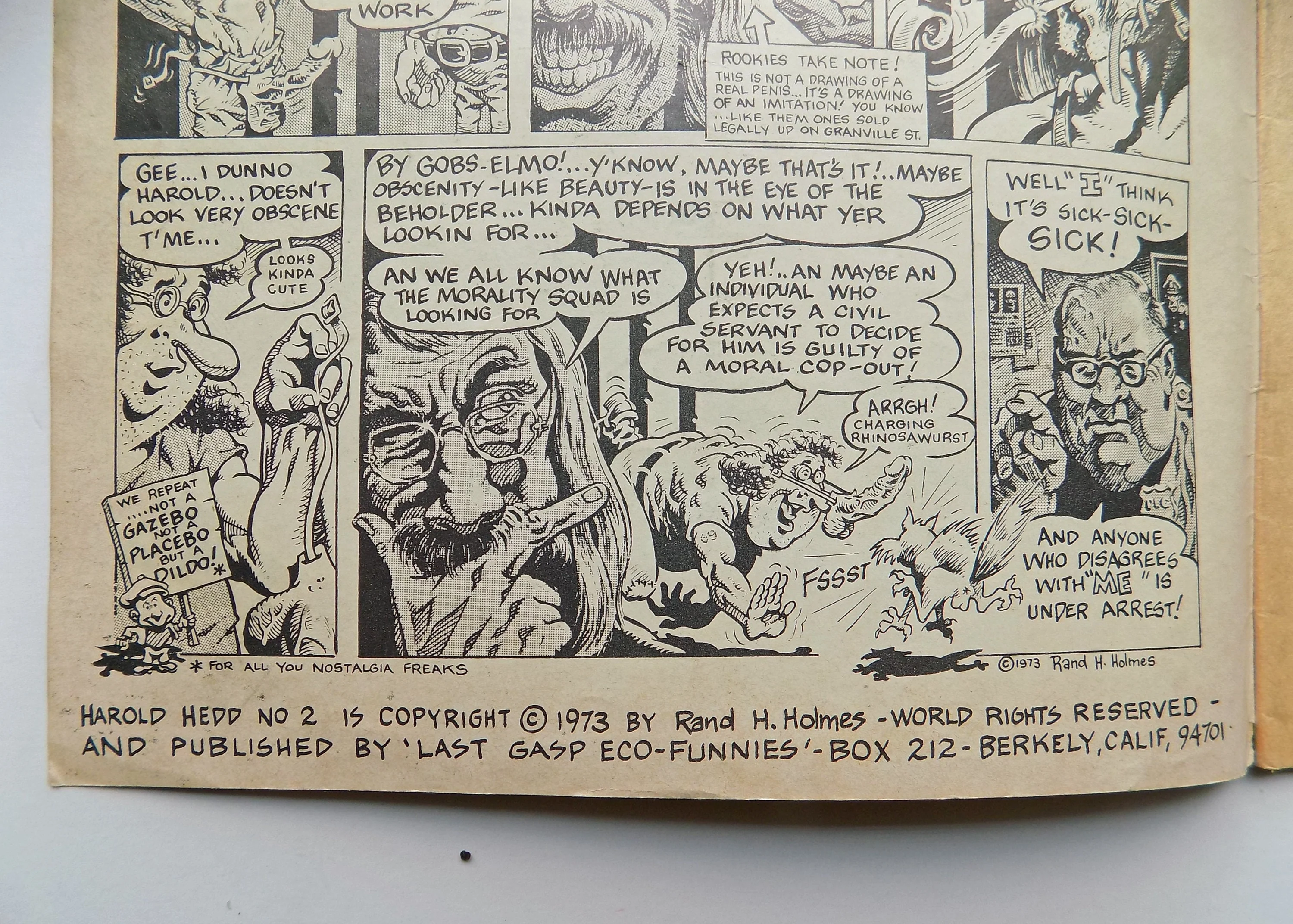 1973 Harold Head Comic Book by Rand H Holmes Last Gap by Rand H Holmes - Image 3