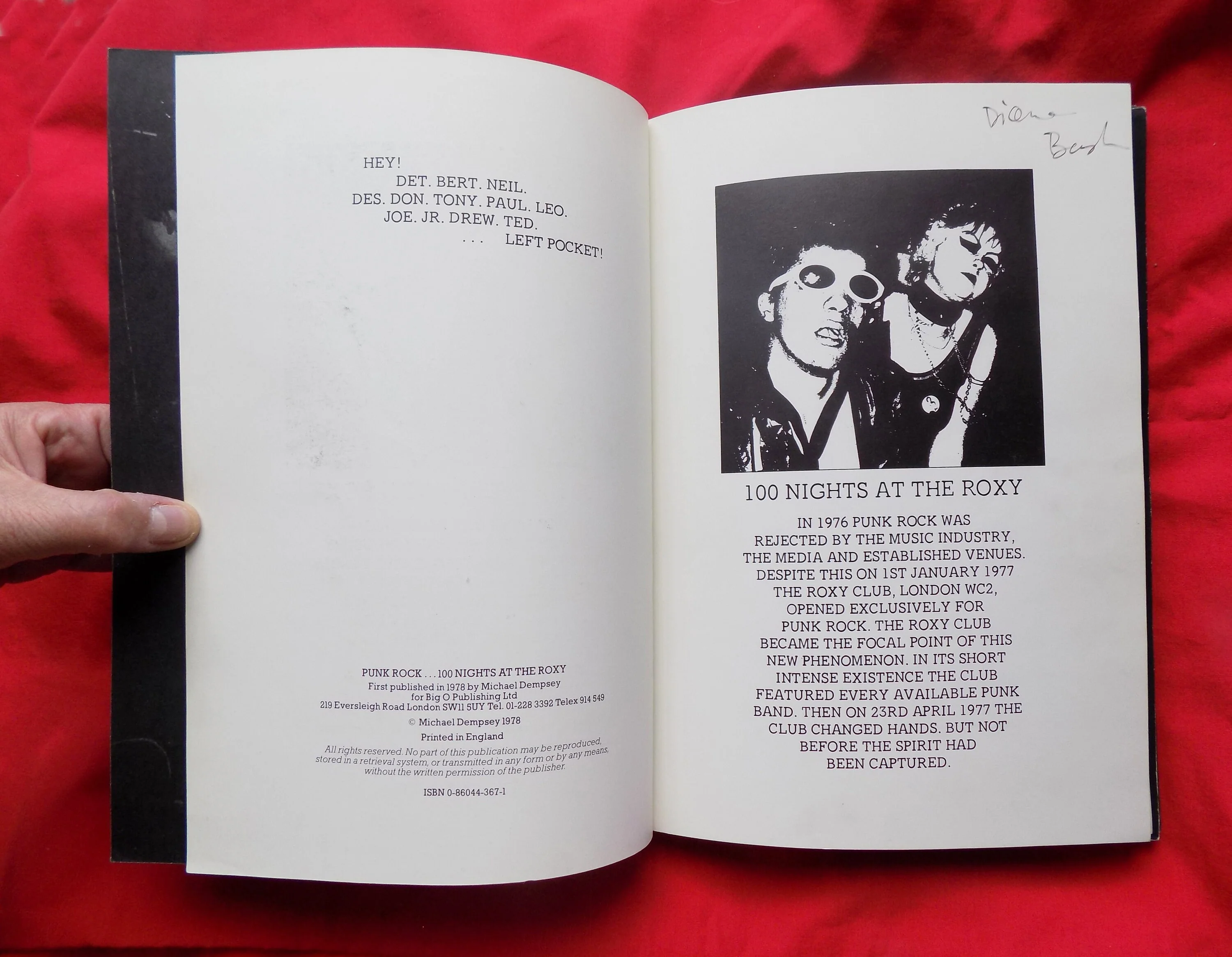 1978 "punk Rock 1000 Nights At The Roxy" Book On British Punk Rock Bands Micheal Dempsey Big O Publishing Holy Grail - Image 3