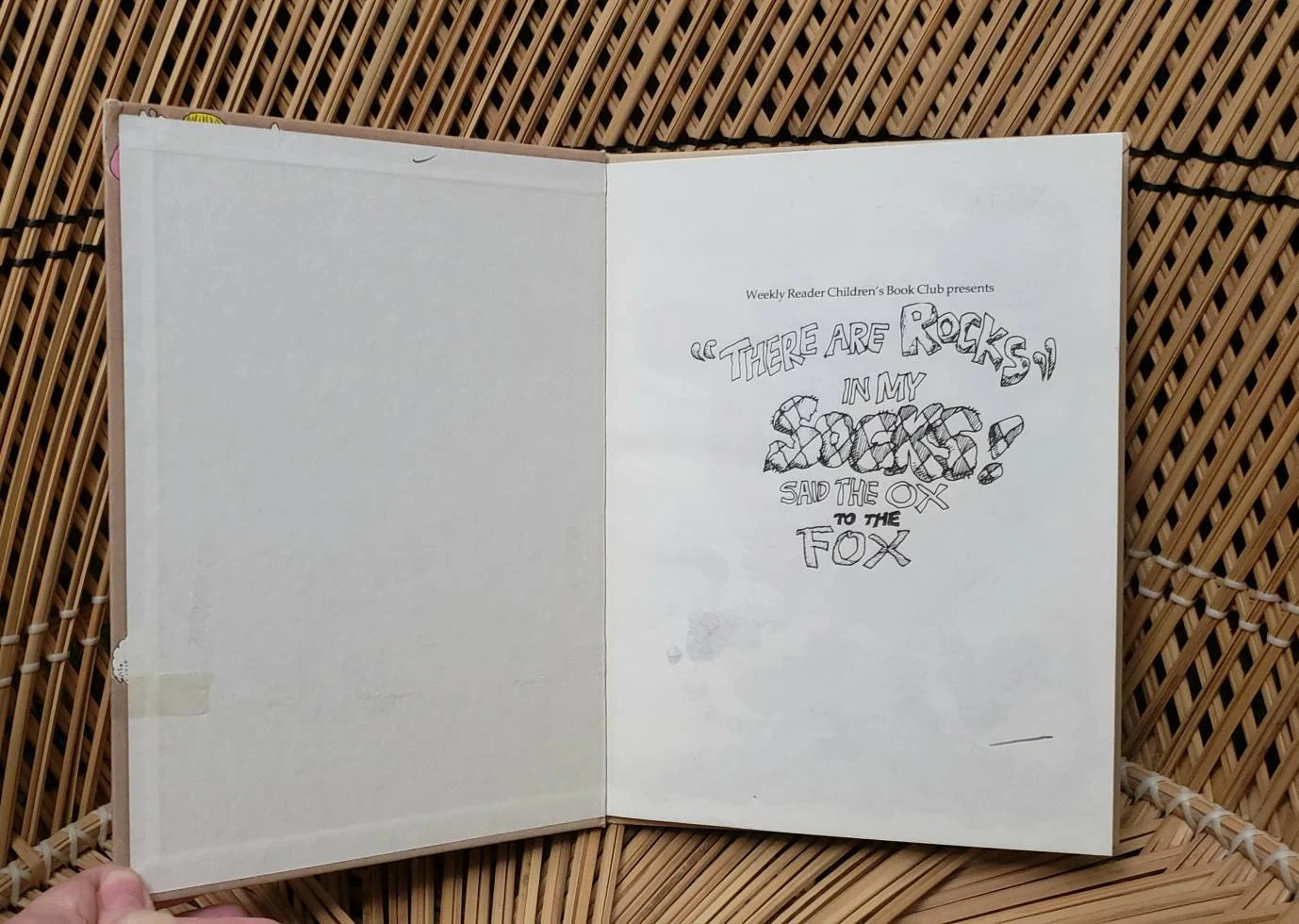1979 There Are Rocks In My Socks Said The Ox To The Fox Illustrated Hardcover by By y Patricia Thomas and Mordicai Gerstei - Image 3