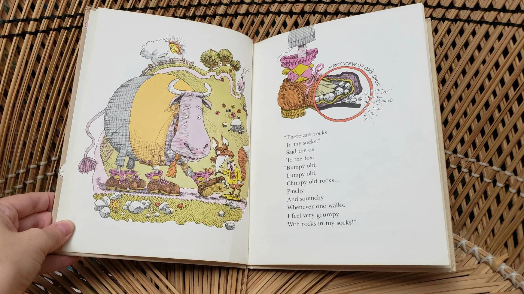 1979 There Are Rocks In My Socks Said The Ox To The Fox Illustrated Hardcover by By y Patricia Thomas and Mordicai Gerstei - Image 5