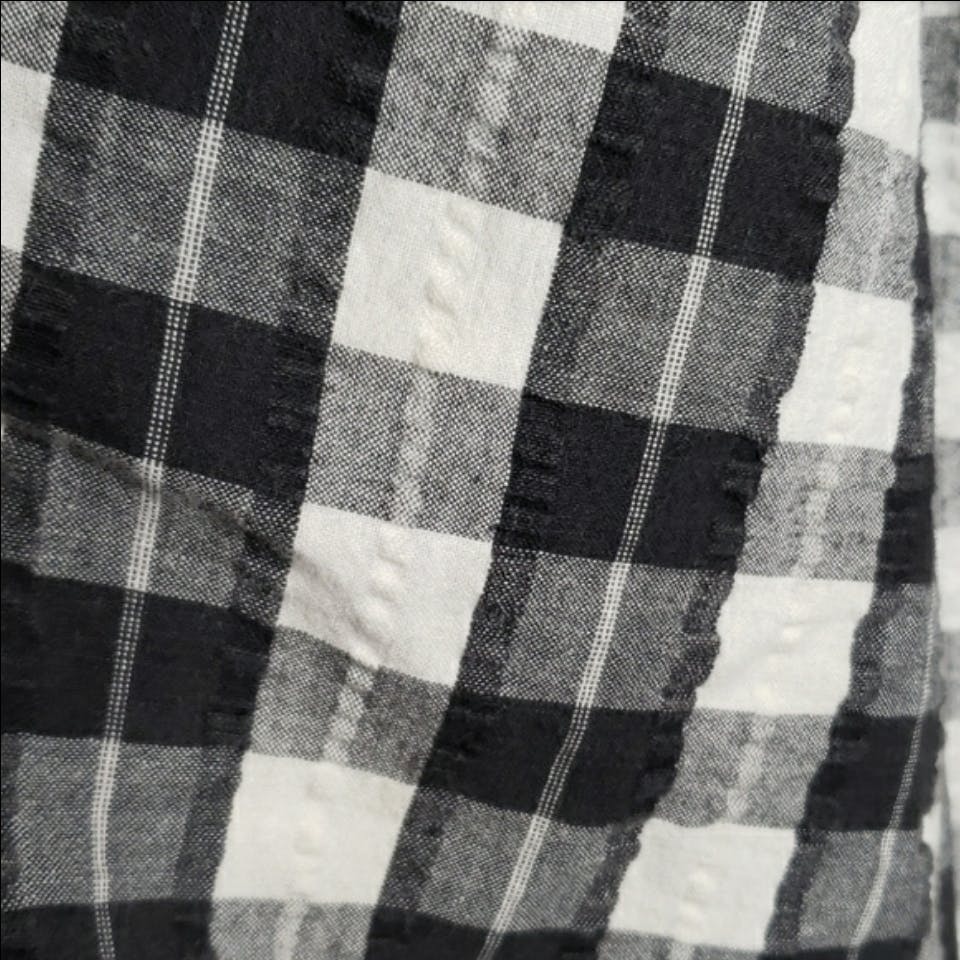 80’s Black and White Plaid Seersucker Shorts by Intro - Image 11