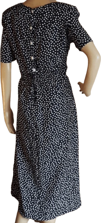 80's Polka Dot Midi Dress by Melissa Harper - Image 2
