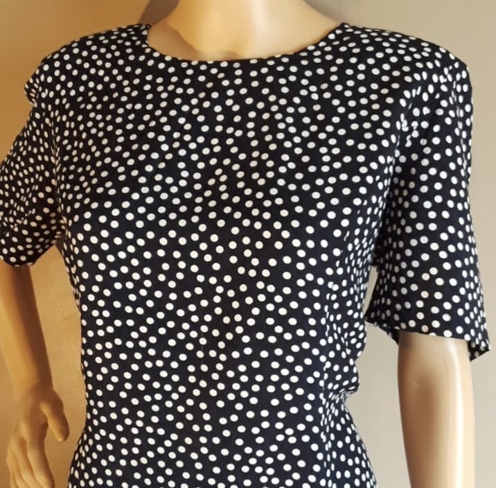 80's Polka Dot Midi Dress by Melissa Harper - Image 3