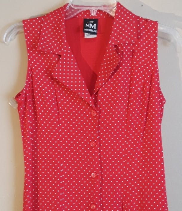80's Polka Dot Buttoned Dress by My M.M.Michelle - Image 3