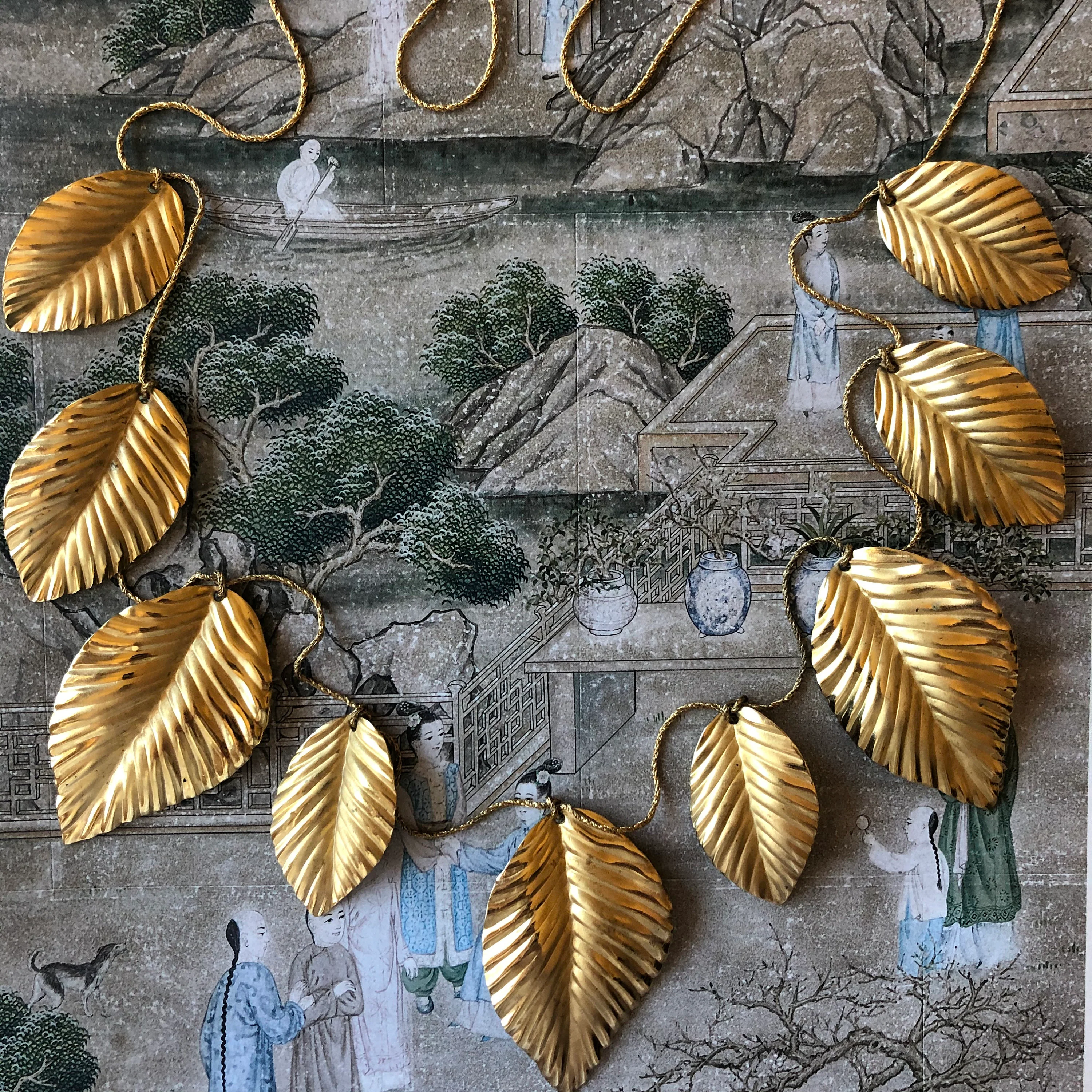 1981 Iconic Signed Frosted Leaves Statement Layering Necklace Book Piece by Napier - Image 7