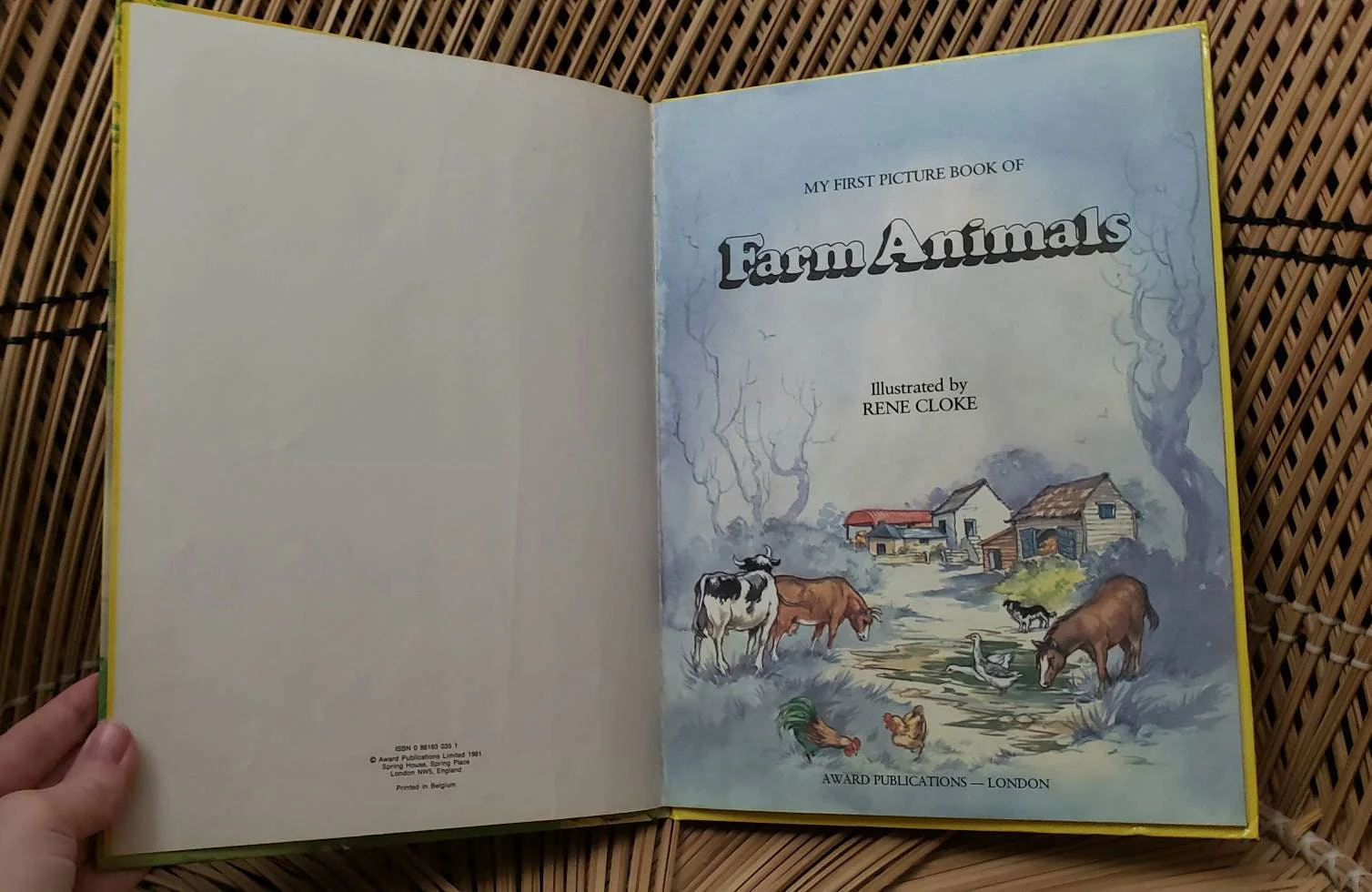 1981 My First Picture Book of Farm Animals Illustrated by Rene Cloke - Image 3