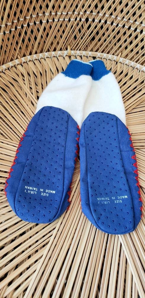 1982 Kids Superman Slippers Vintage Superman Slippers, 80s Superman Gift, Superman Slipper Socks, Kids Lg 8 1/2 - Image 6