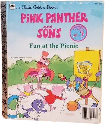 1985 Pink Panther and Sons Fun At The Picnic Little Golden Book