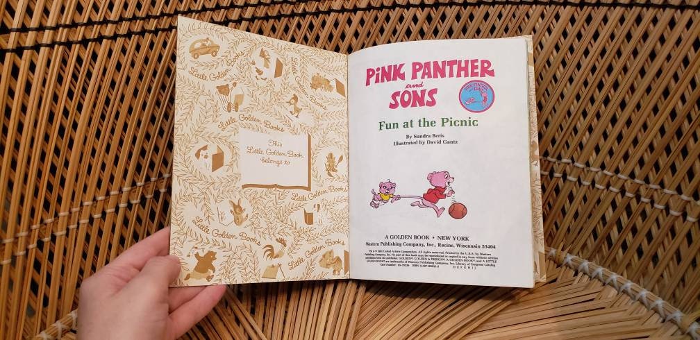 1985 Pink Panther and Sons Fun At The Picnic Little Golden Book - Image 3
