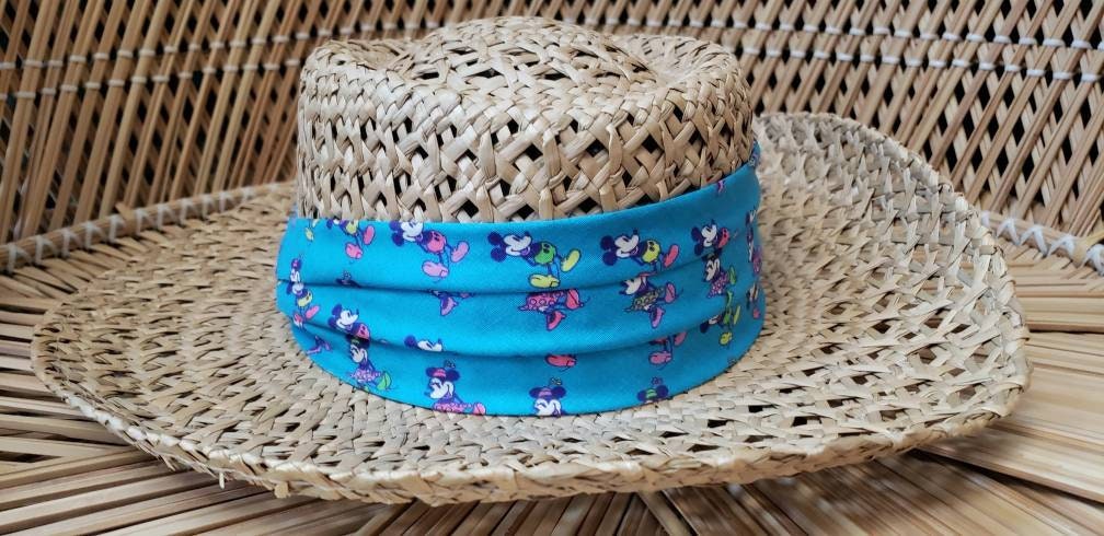 1987 Disney Mickey and Minnie Mouse Straw Hat by Disney Character Fashions - Image 3