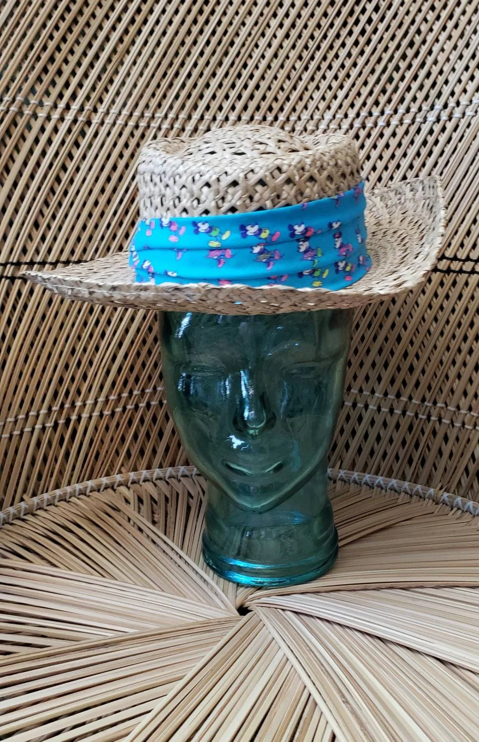 1987 Disney Mickey and Minnie Mouse Straw Hat by Disney Character Fashions - Image 5
