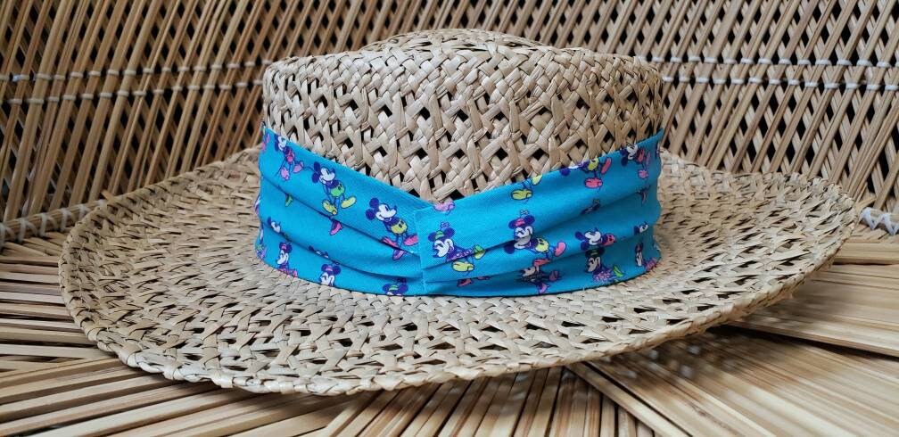 1987 Disney Mickey and Minnie Mouse Straw Hat by Disney Character Fashions - Image 7