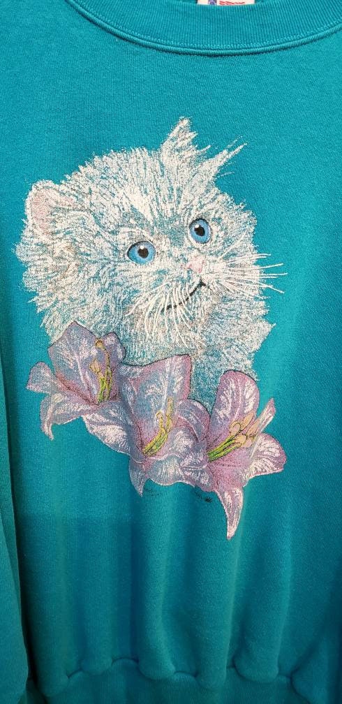 1990 Cat Sweatshirt Md/lg by America's Finest - Image 5