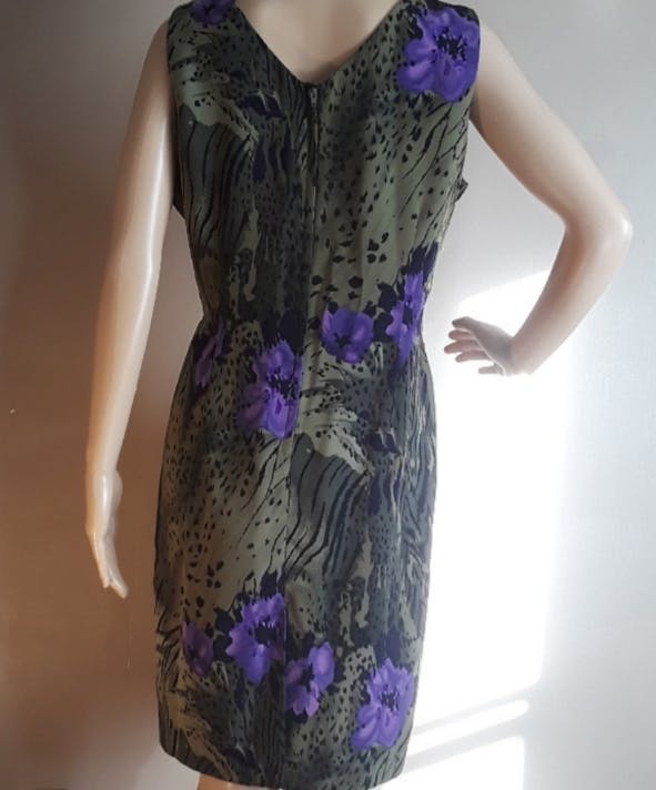 90's Floral Animal Print Shift Dress Set by Betsy's Things Petite - Image 4