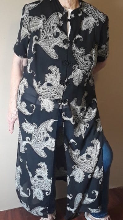 90's Frog Clasp Floral Tunic Dress by Sherry Martin - Image 5