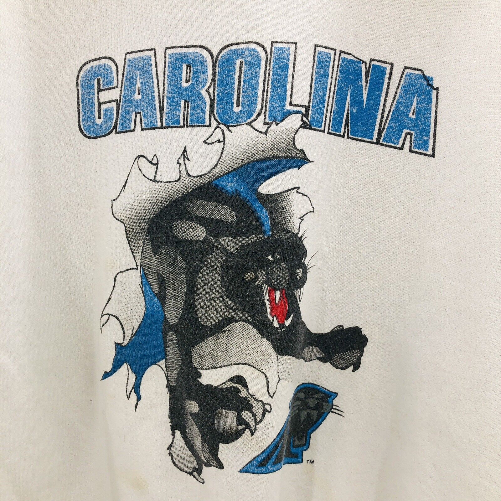 1993 Carolina Panthers Sir Purr 3d Two Sided Sweatshirt Xx-Large 2xl Rare by Nutmeg - Image 4