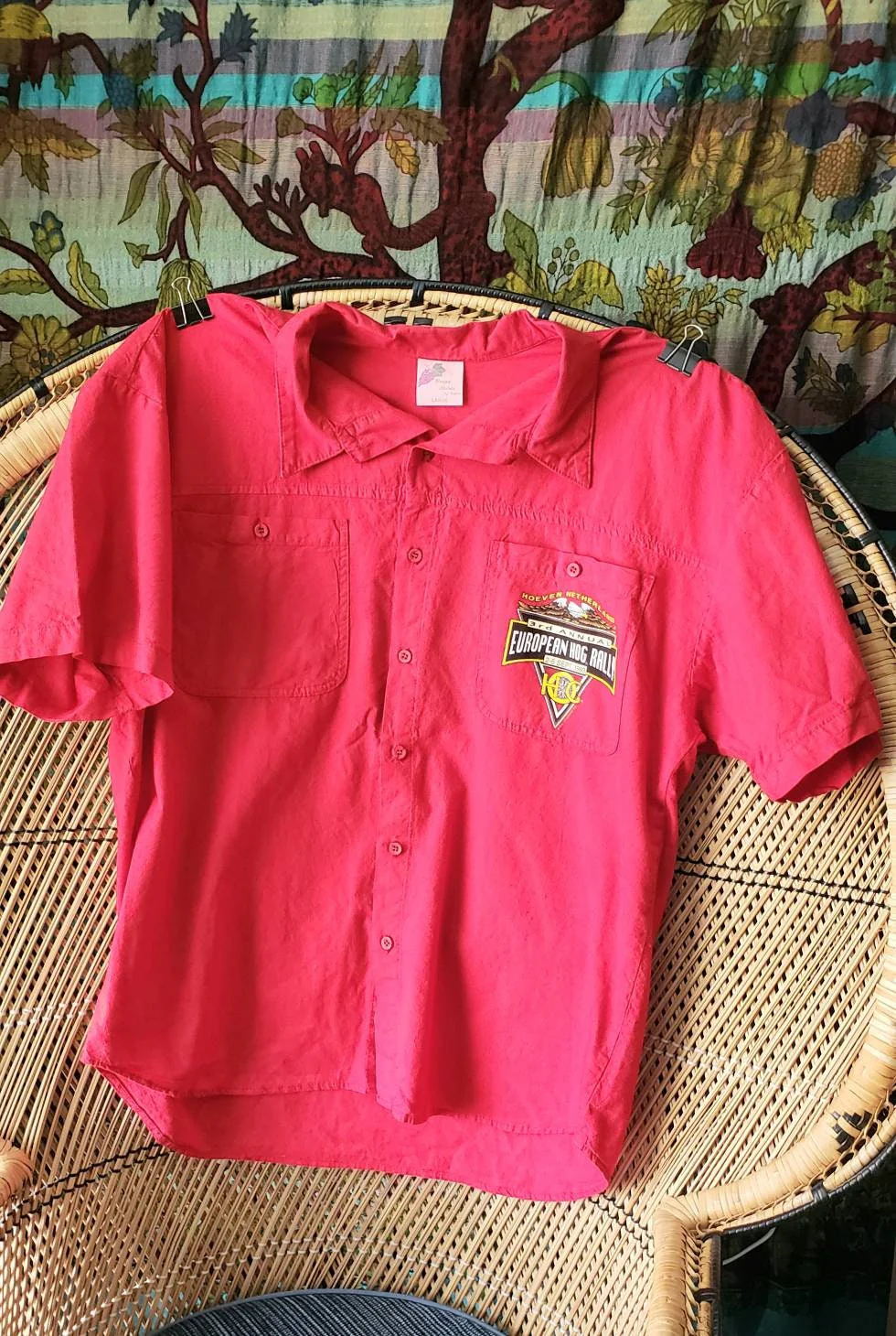 1993 European Hog Rally Hoeven Netherlands Shirt 3rd Annual European Hog Rally 1993 Shirt - Image 2