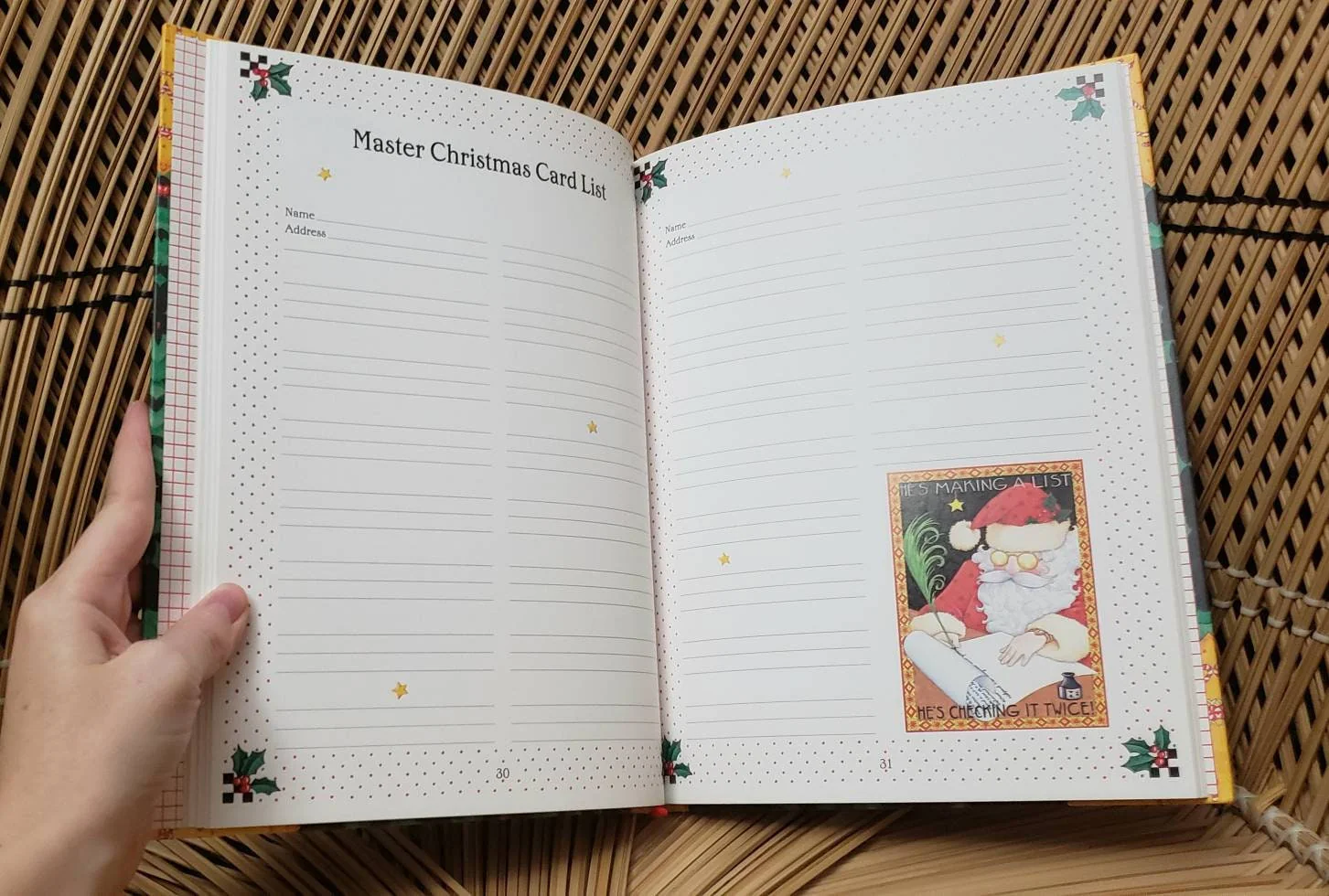 1994 Christmas Journal  Blank Memory and Planning Book Like New - Image 8